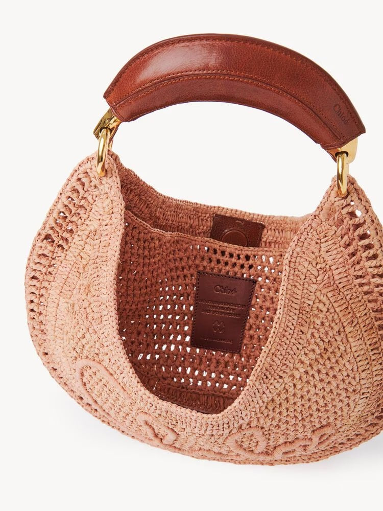 CHLOÉ CROCHET KNIT BANANA HOBO BAG