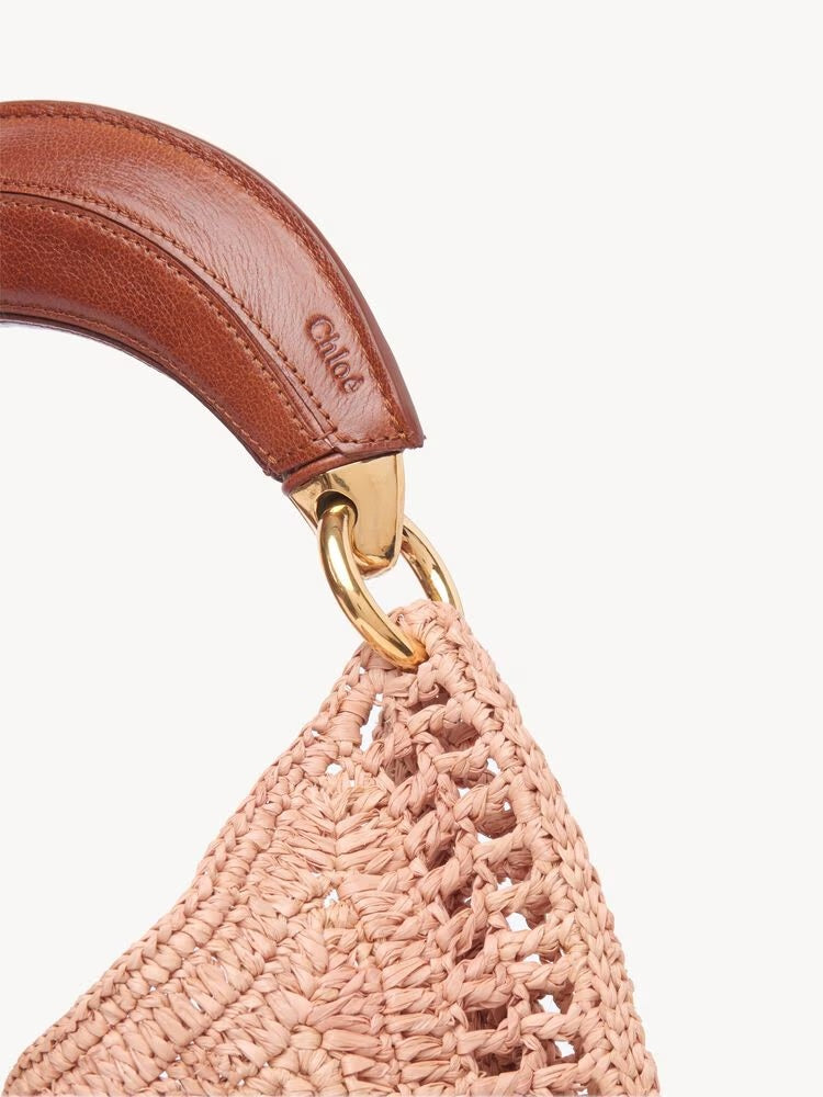 CHLOÉ CROCHET KNIT BANANA HOBO BAG