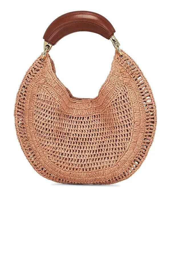 CHLOÉ CROCHET KNIT BANANA HOBO BAG