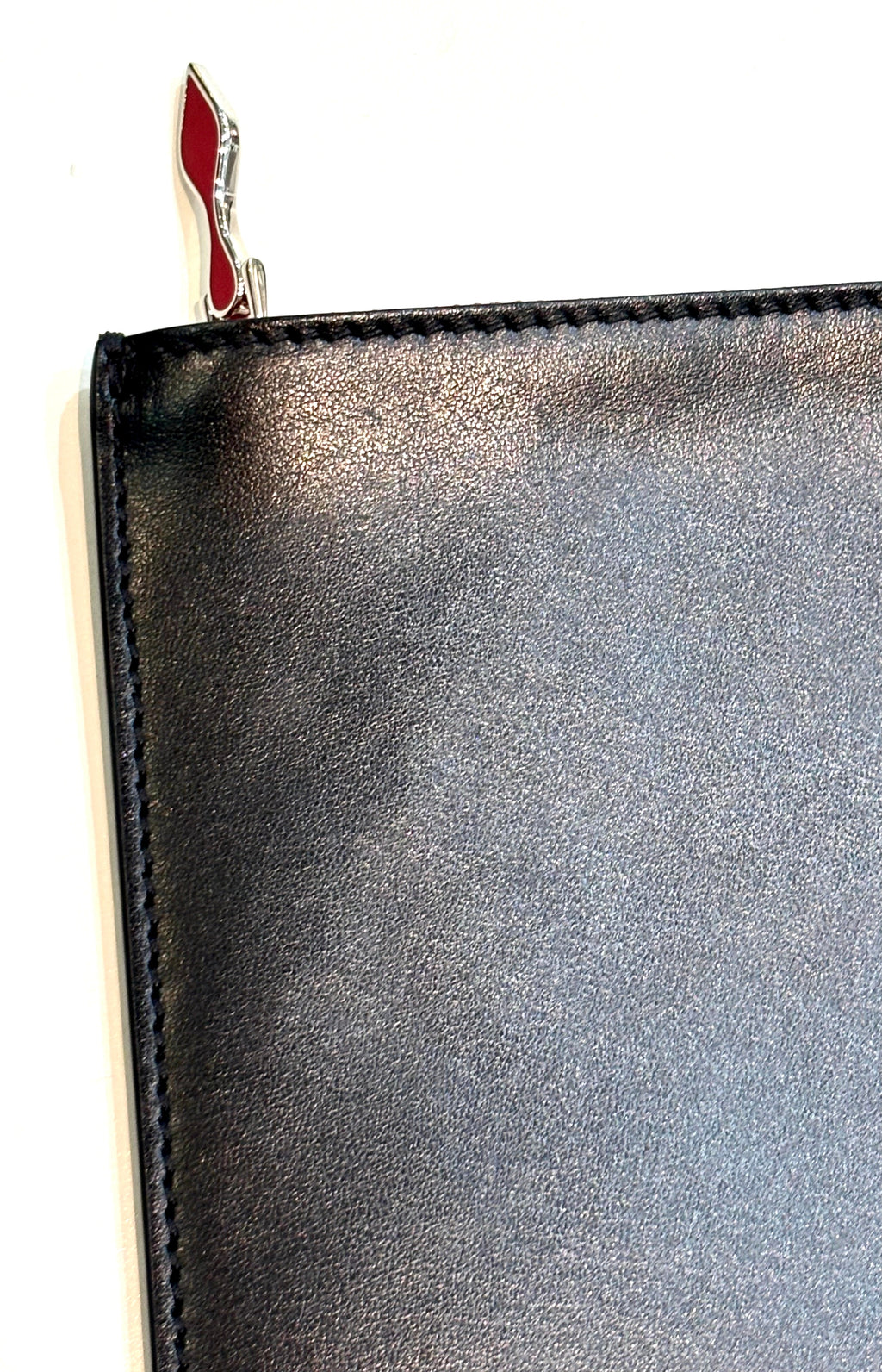LOUBOUTIN CALFSKIN LEATHER CABATA POCHETTE WRISTLET
