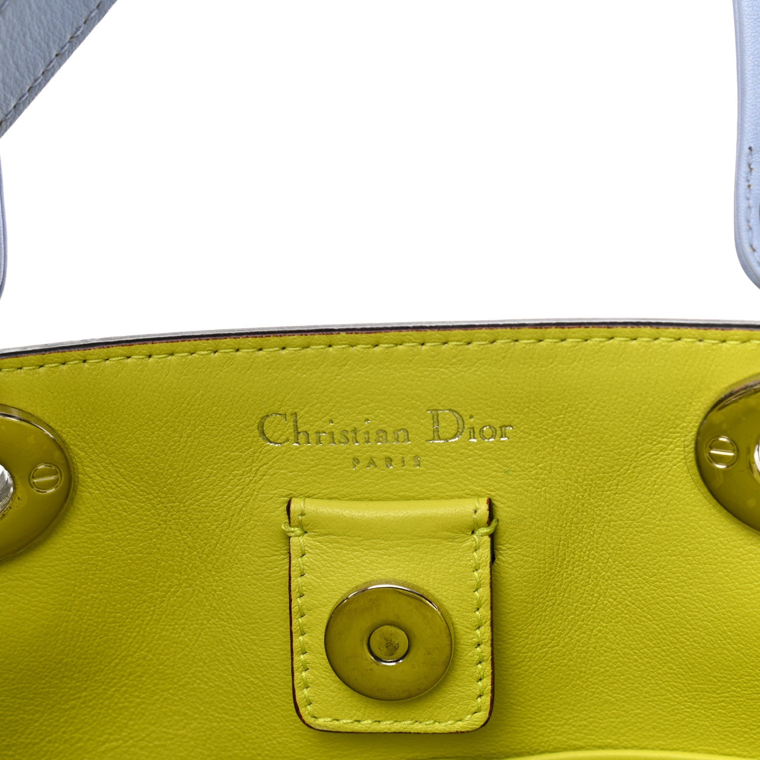 CHRISTIAN DIOR BICOLOR SOFT CALFSKIN DIORSSIMO TOTE BAG