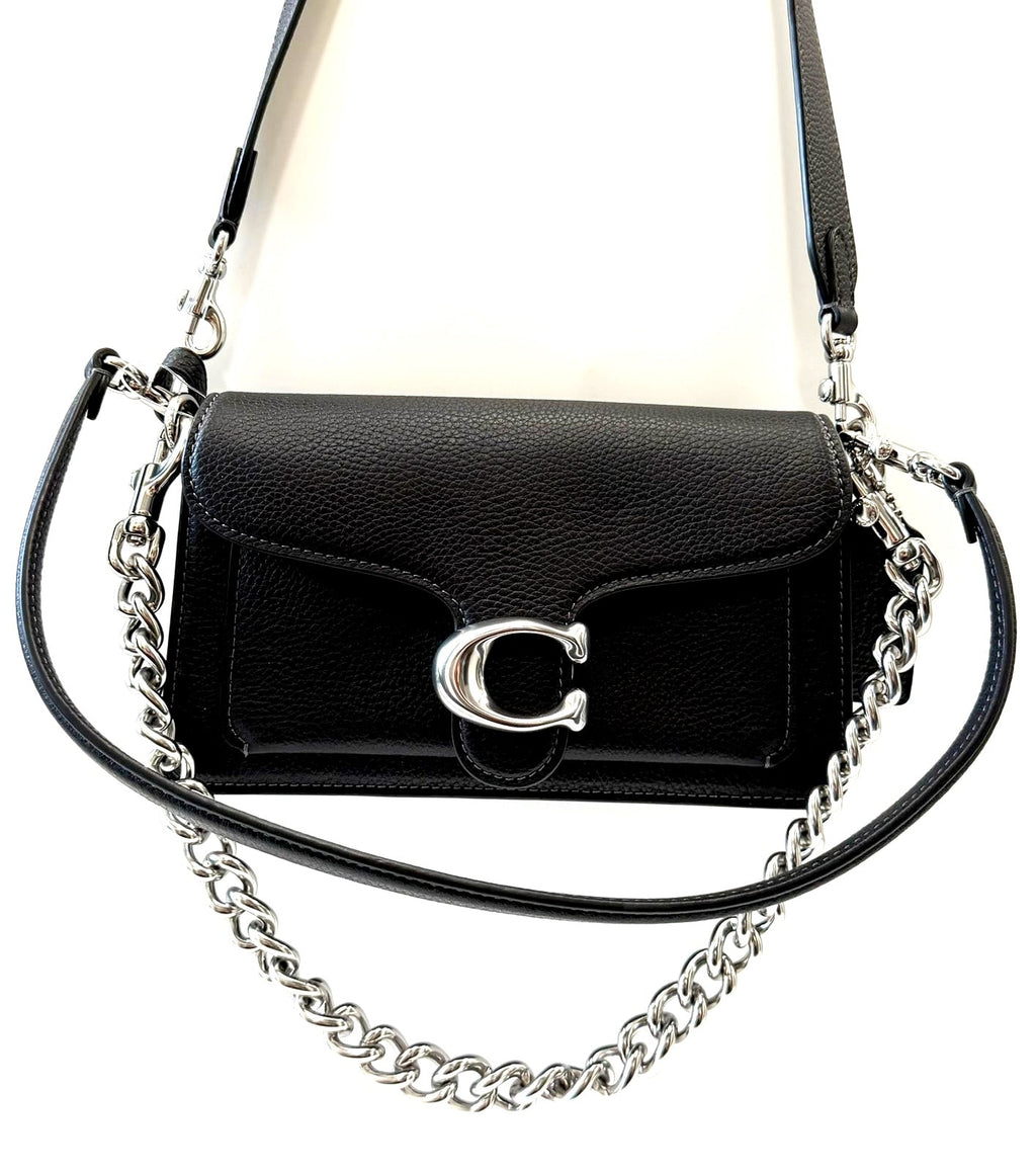 COACH CHAIN TABBY CALFSKIN LEATHER SHOULDER BAG