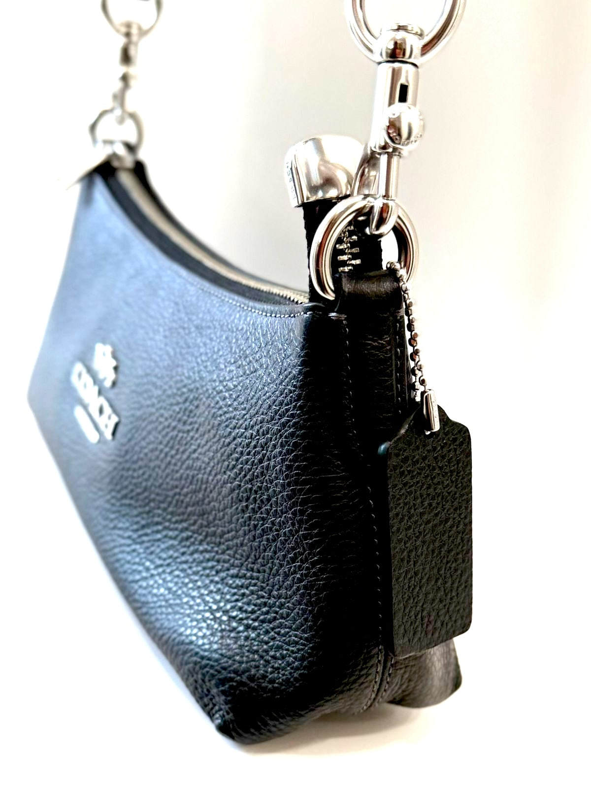 COACH PEBBLED CALFSKIN LEATHER CHARLOTTE BAG
