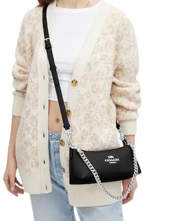 COACH PEBBLED CALFSKIN LEATHER CHARLOTTE BAG
