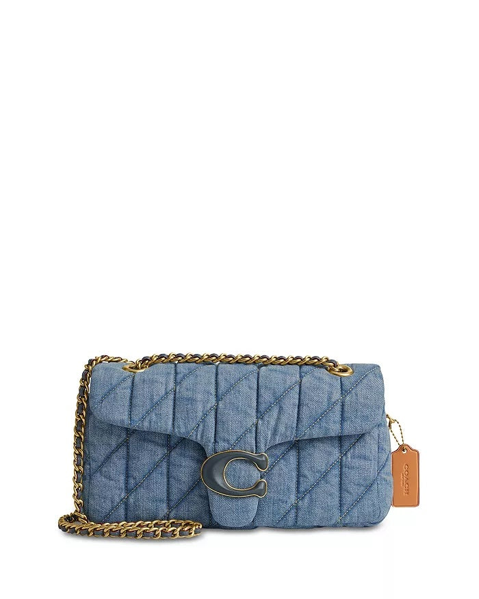 COACH QUILTED DENIM SMALL TABBY SHOULDER BAG
