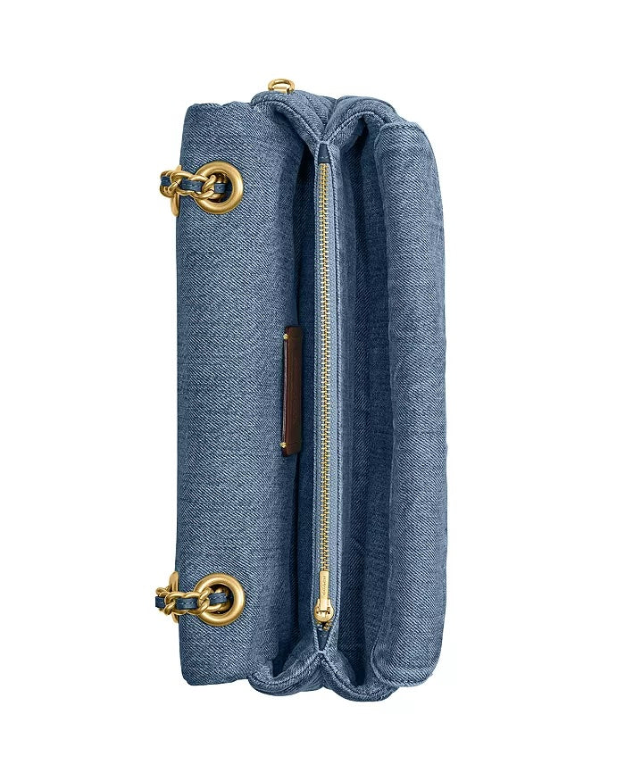COACH QUILTED DENIM SMALL TABBY SHOULDER BAG