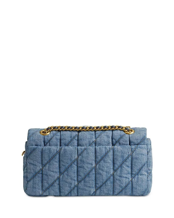 COACH QUILTED DENIM SMALL TABBY SHOULDER BAG