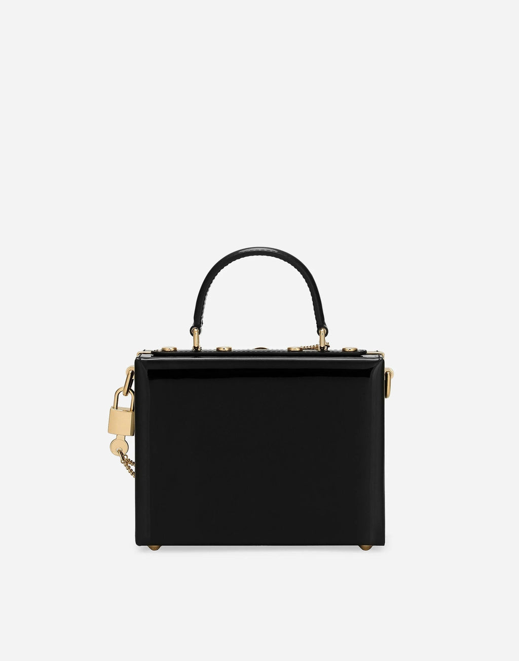 DOLCE & GABBANA PATENT LEATHER BOX BAG