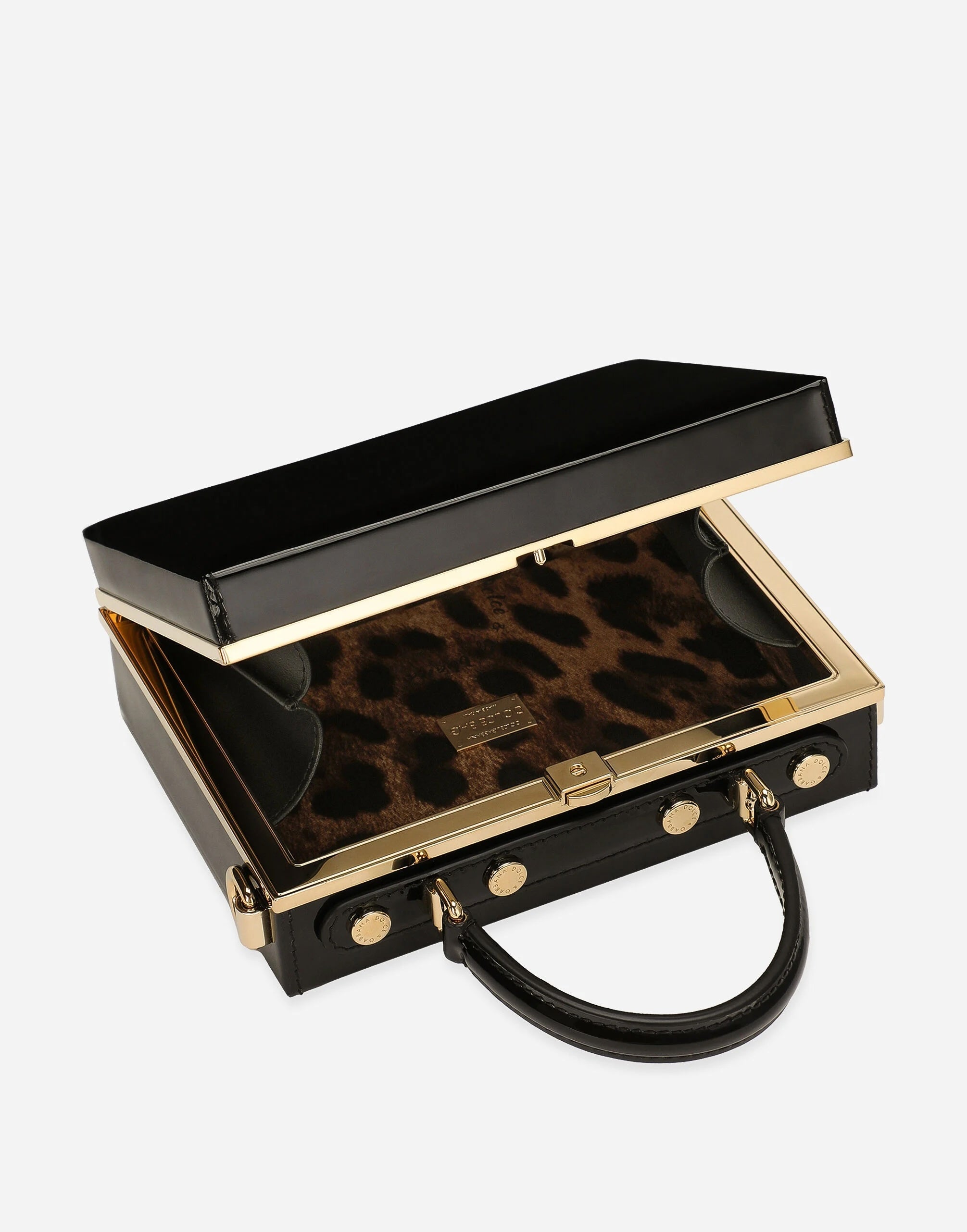DOLCE & GABBANA PATENT LEATHER BOX BAG