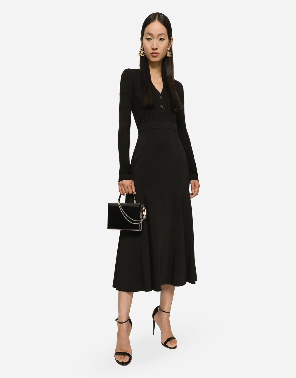 DOLCE & GABBANA PATENT LEATHER BOX BAG