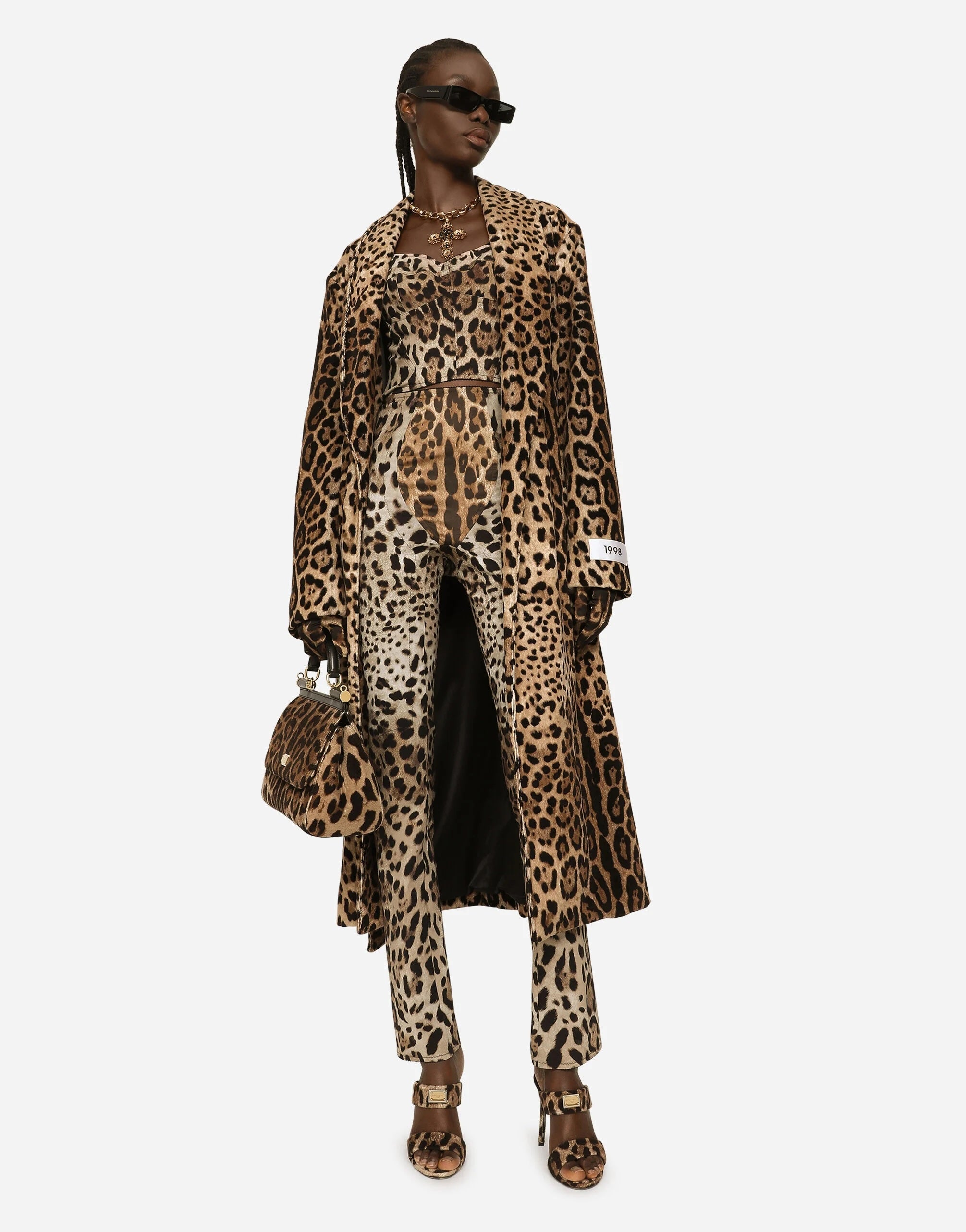 D & G LEOPARD PRINT TWO WAY LARGE MISS SCILIY BAG