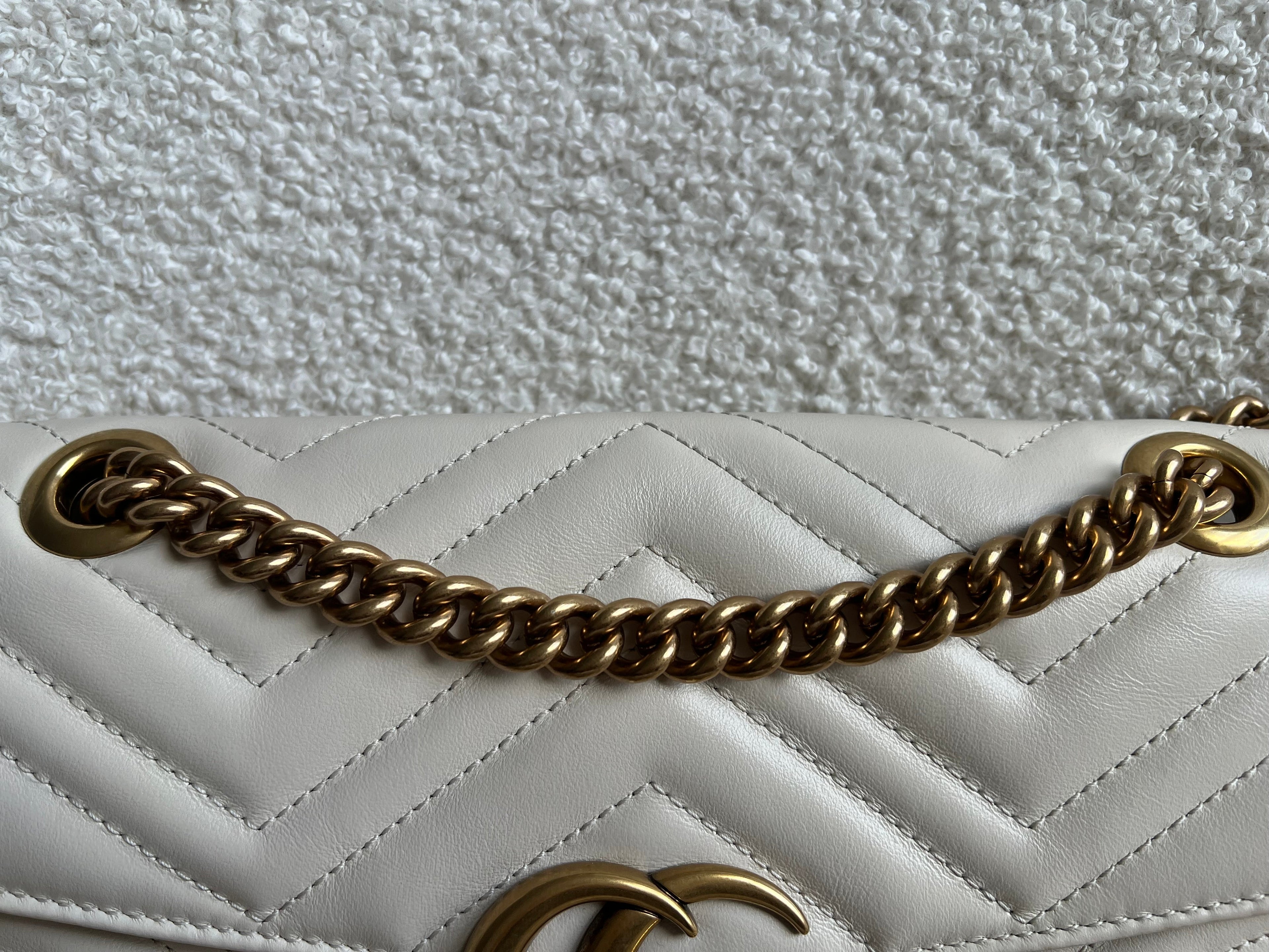Gucci GG White Marmont Small Shoulder Bag (RRP £1890)