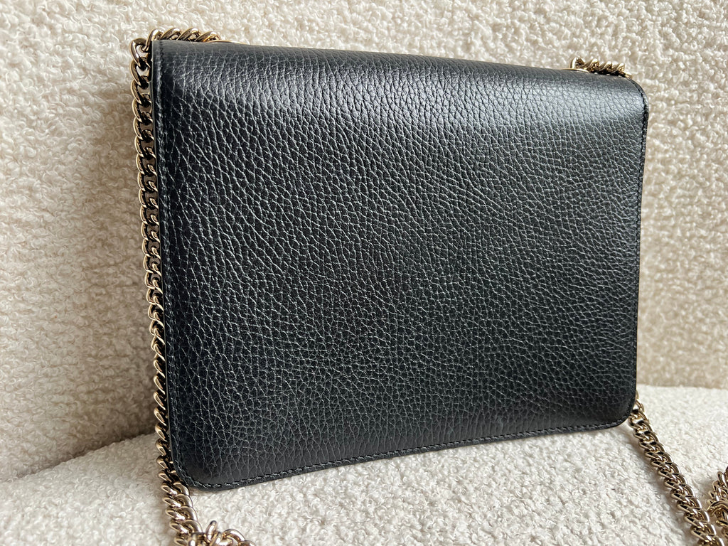 Gucci Interlocking GG Black Small Shoulder Bag