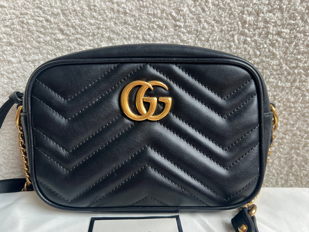 Gucci GG Black Marmont Mini Shoulder Bag (RRP £1,360)
