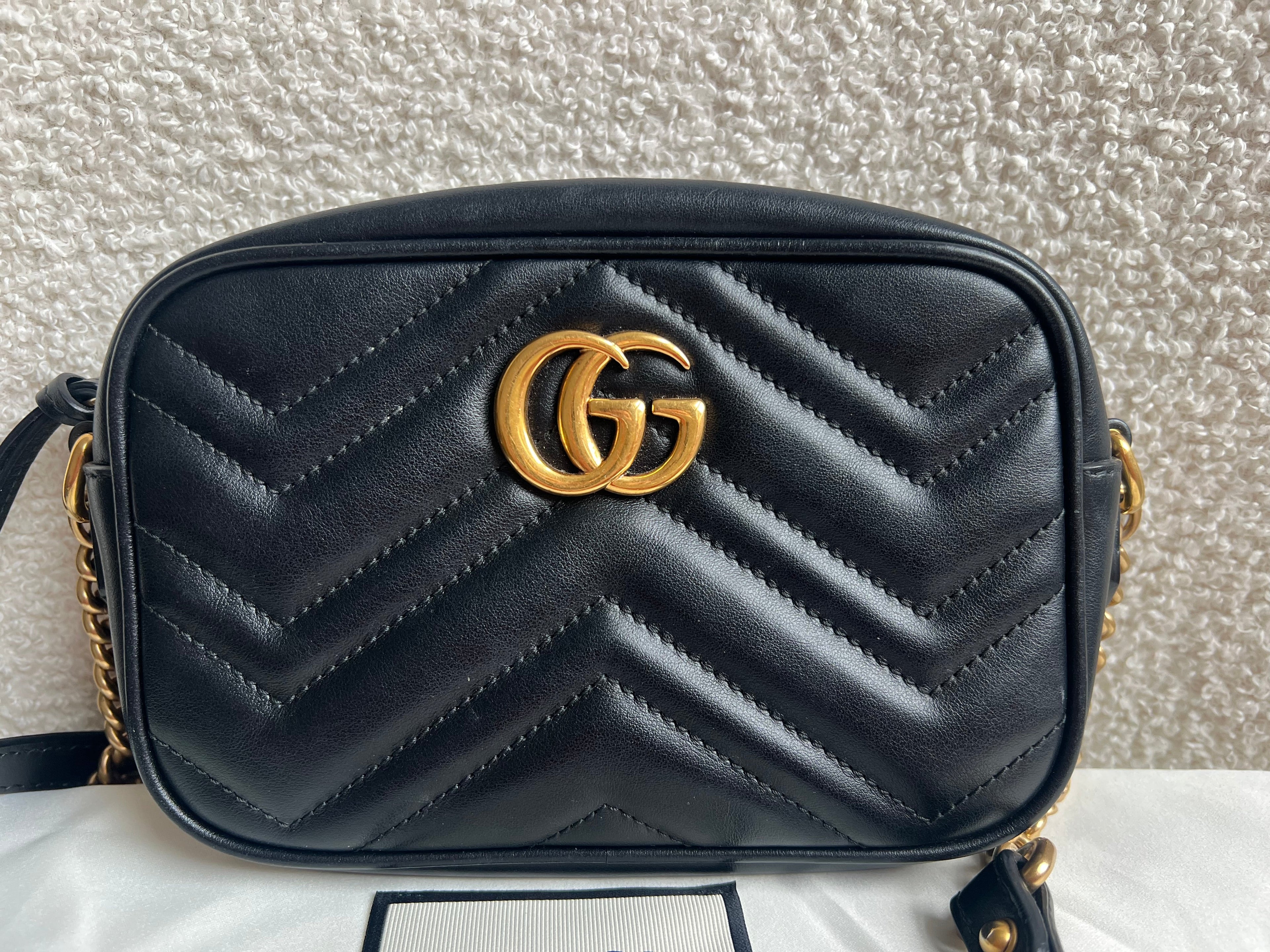 Gucci GG Black Marmont Mini Shoulder Bag (RRP £1,360)