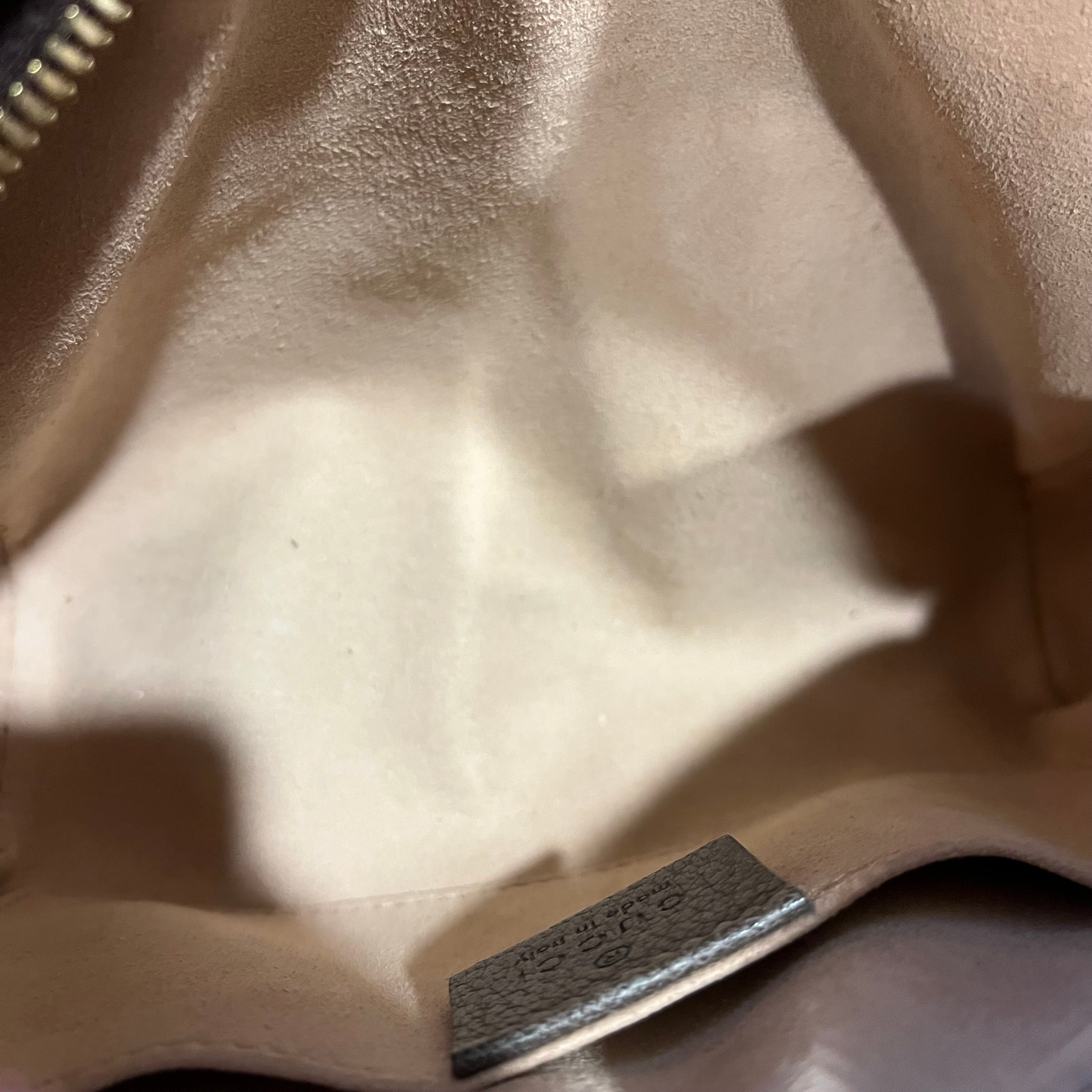 GUCCI Ophidia Beige Ebony GG Supreme Monogram Canvas Belt Bag SZ75/30(2US)