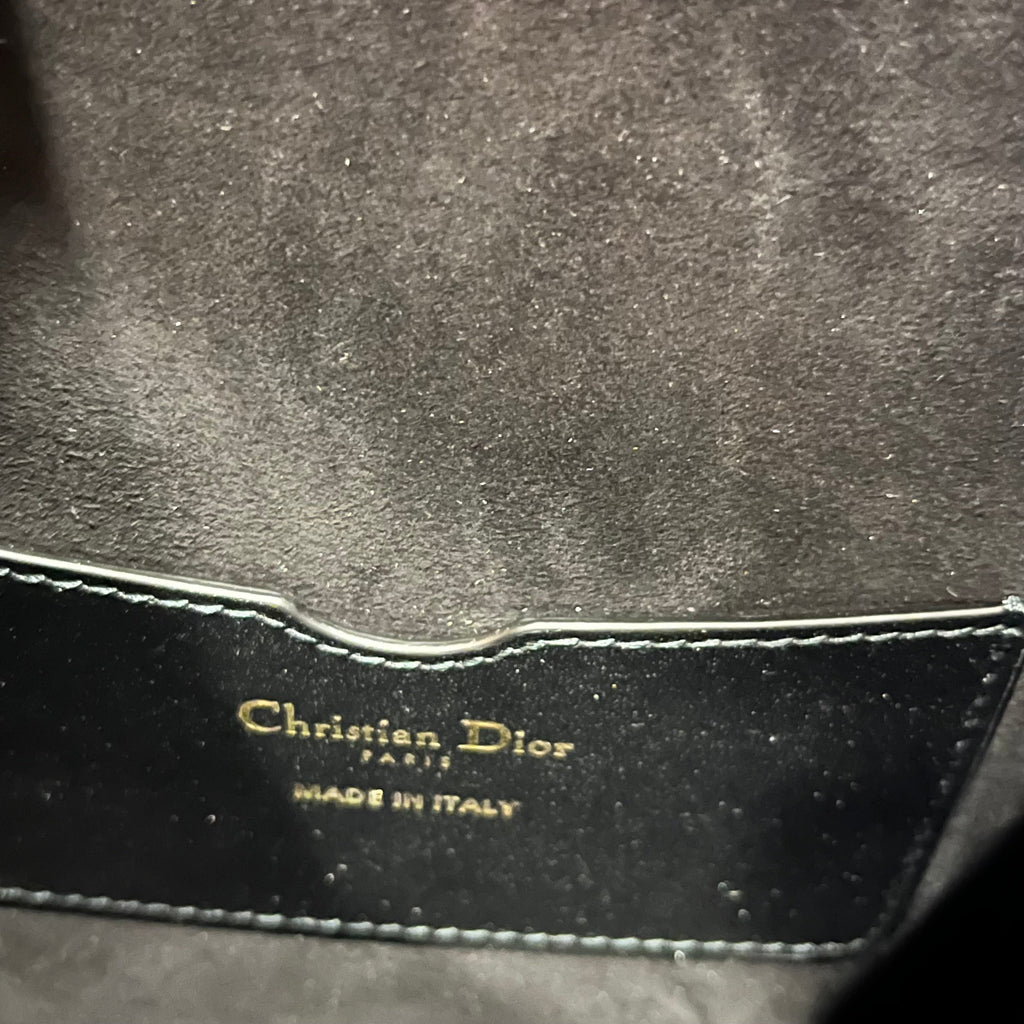 DIOR Bobby Frame Black Calfskin Leather Shoulder Bag