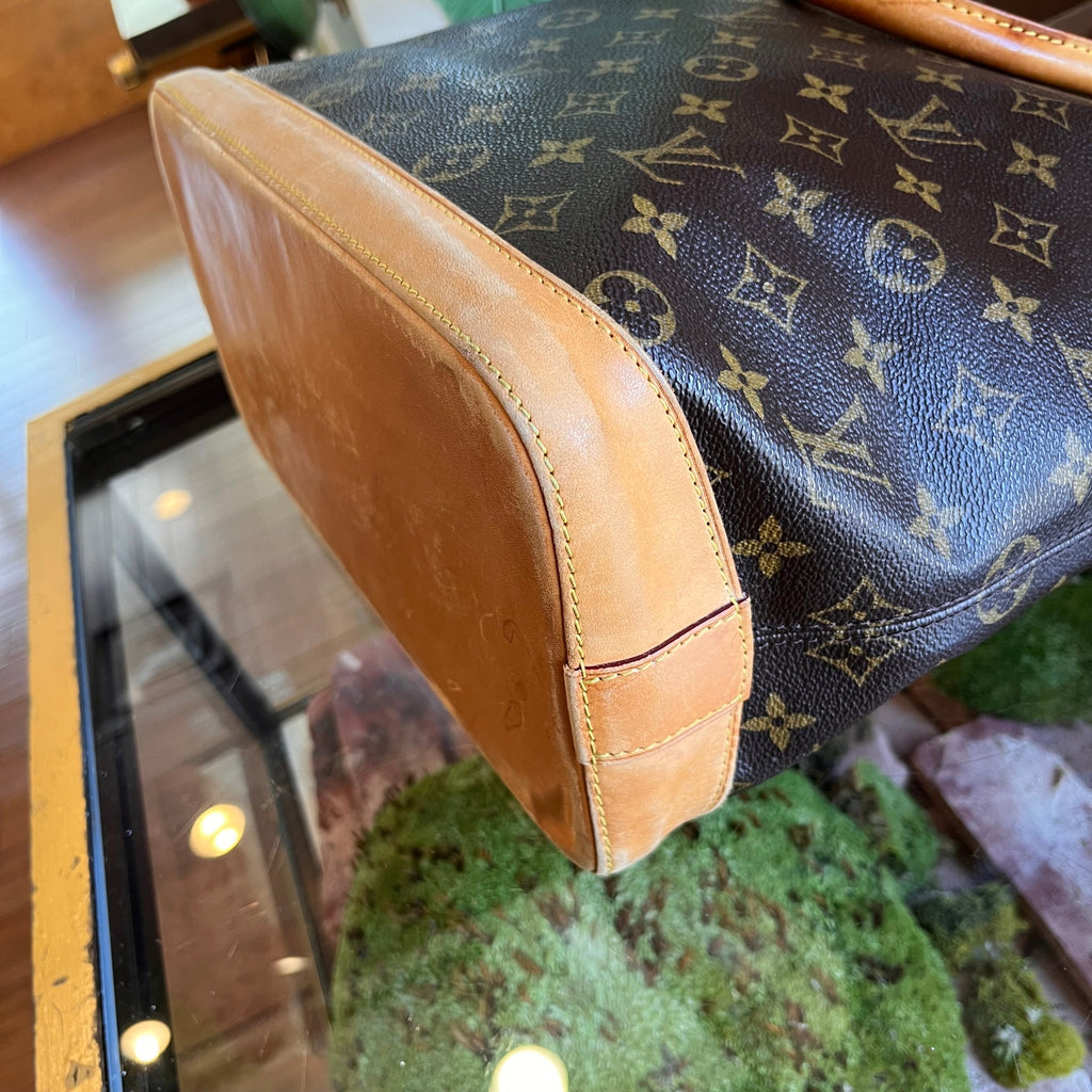LOUIS VUITTON Lockit Vertical Brown Monogram Canvas Tote