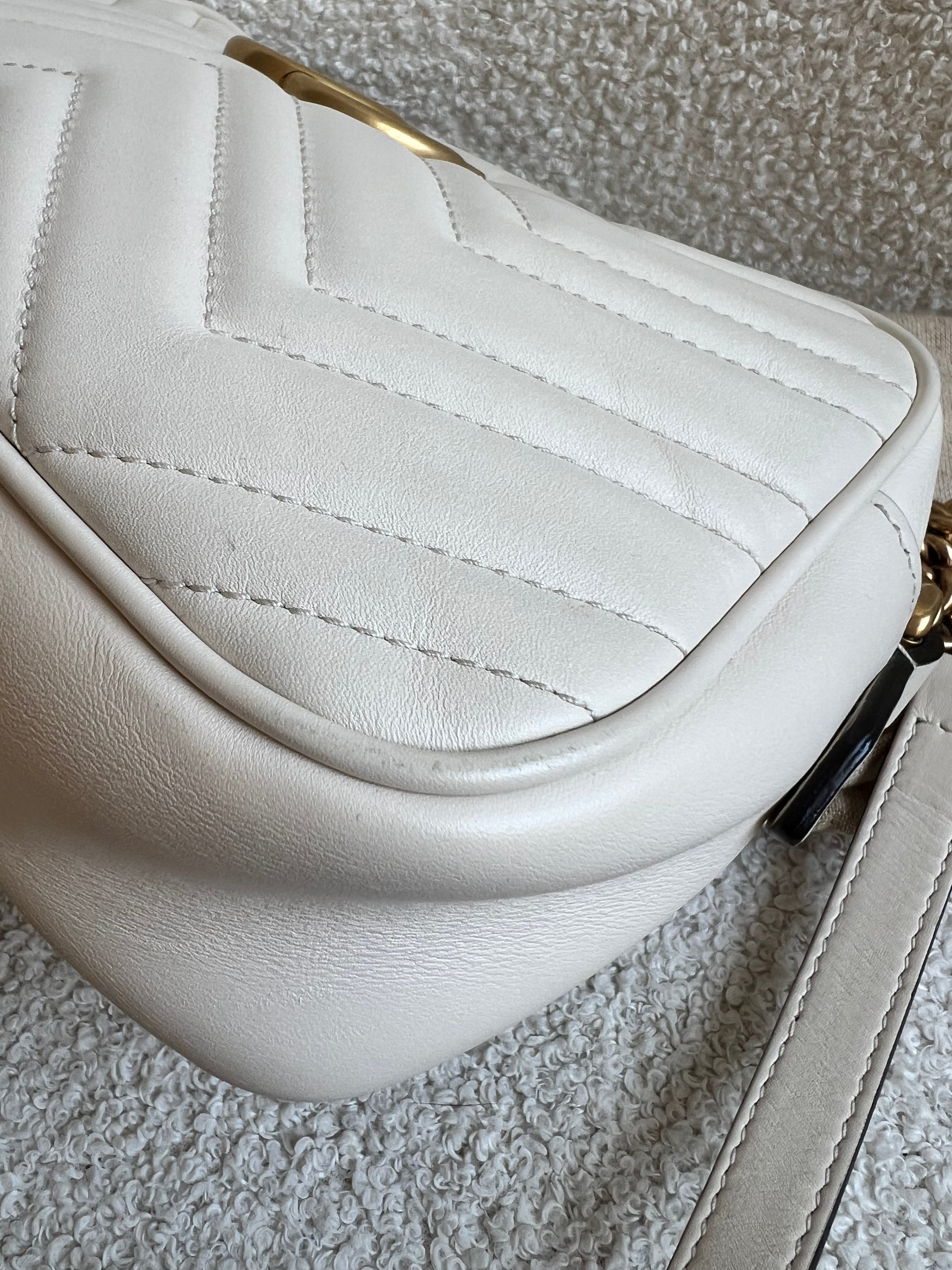 Gucci GG White Marmont Small Shoulder Bag (RRP £1440)