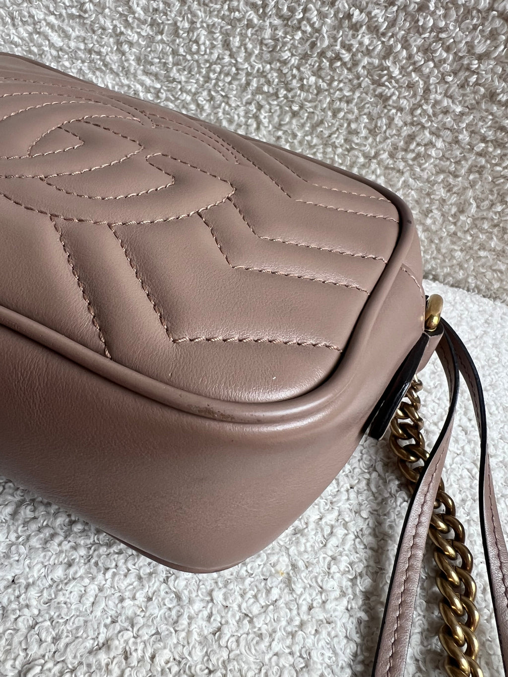 Gucci GG Dusty Pink Marmont Mini Shoulder Bag (RRP £1,360)