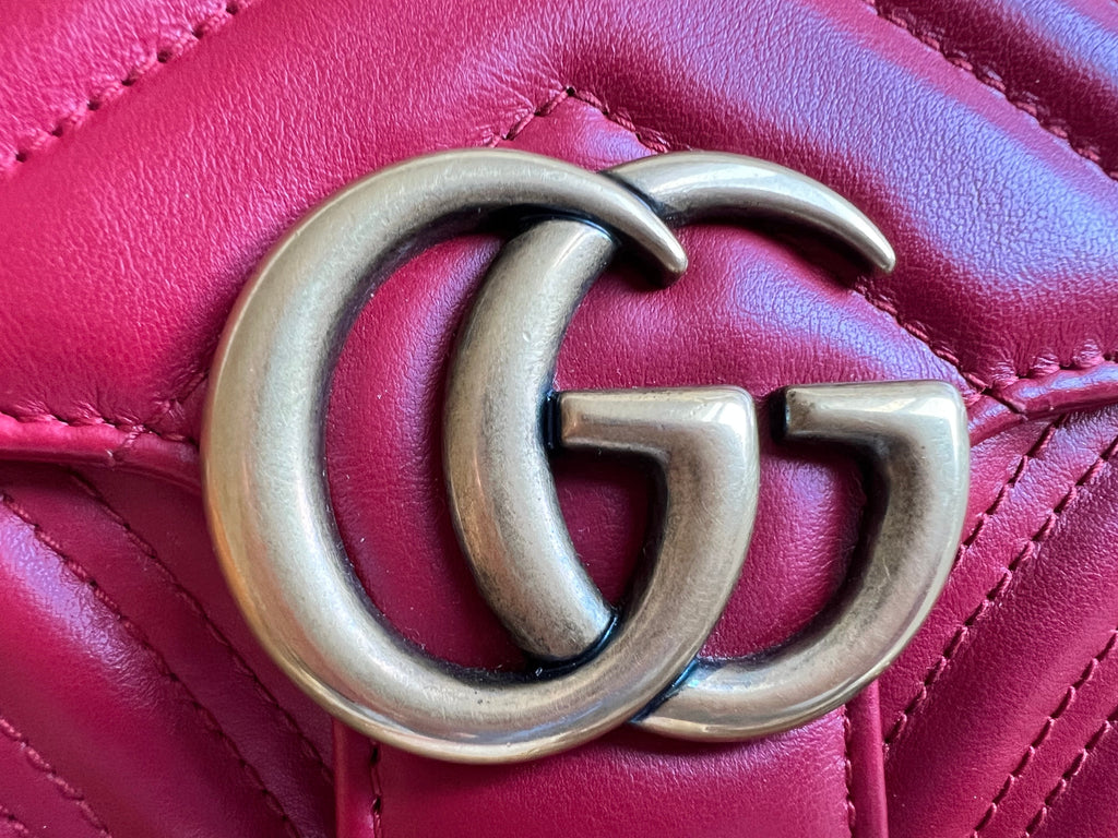 Gucci GG Hibiscus Red Marmont Mini Shoulder Bag (RRP £1,890)