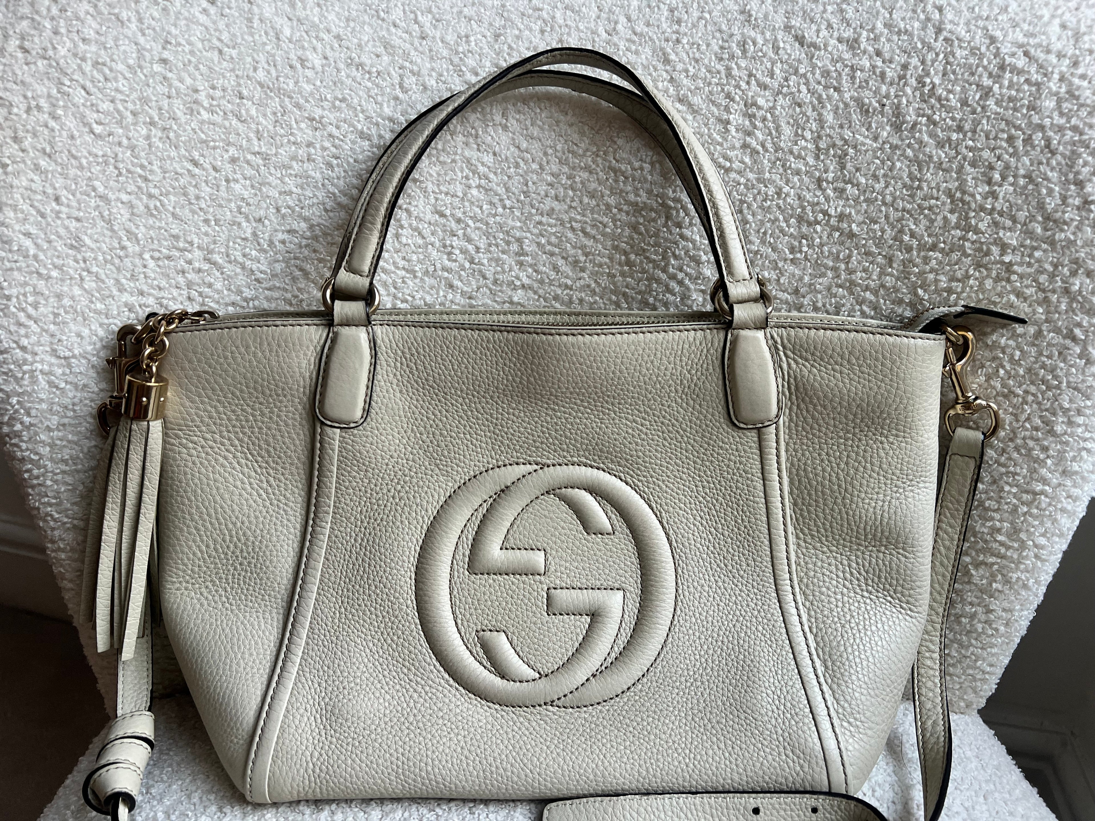Gucci Soho Tote in Eggshell