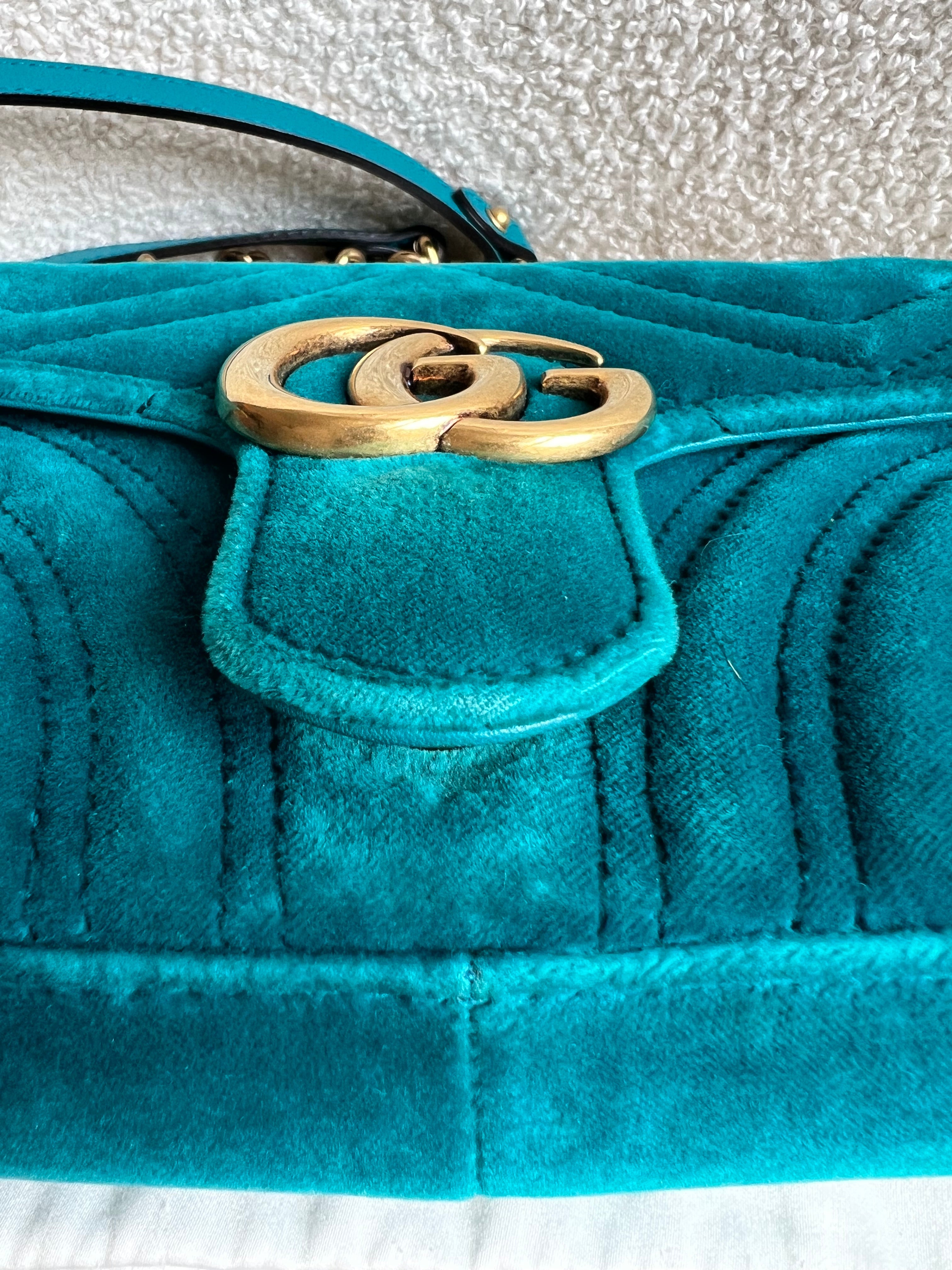 Gucci GG Mini Velvet Marmont Mini Shoulder Bag (RRP £1295)