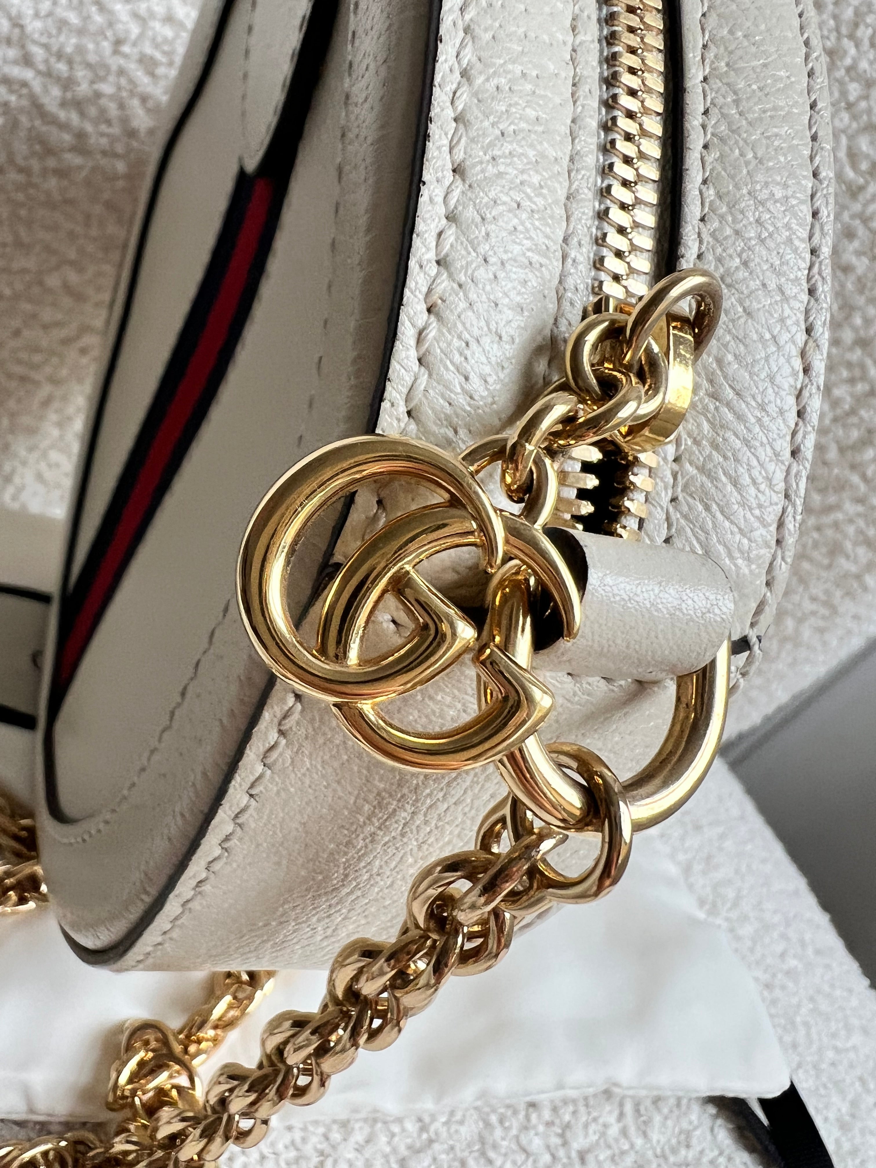 Gucci GG Round White Ophidia Small Shoulder Bag