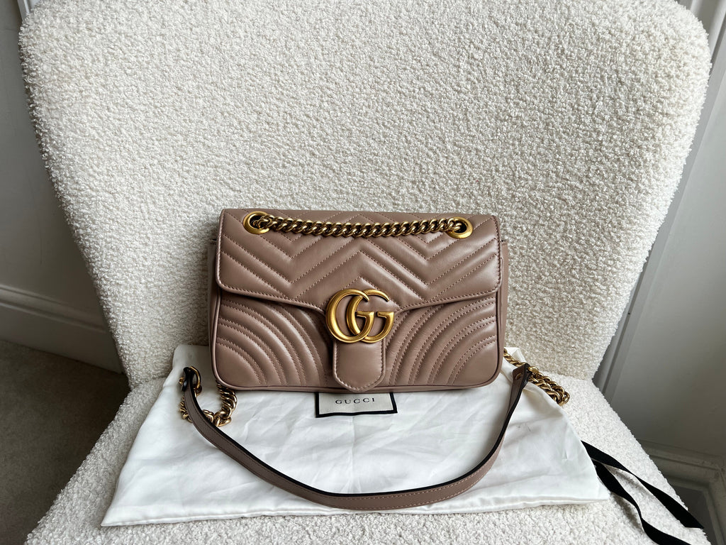Gucci GG Dusty Pink Marmont Small Shoulder Bag (RRP £2070)