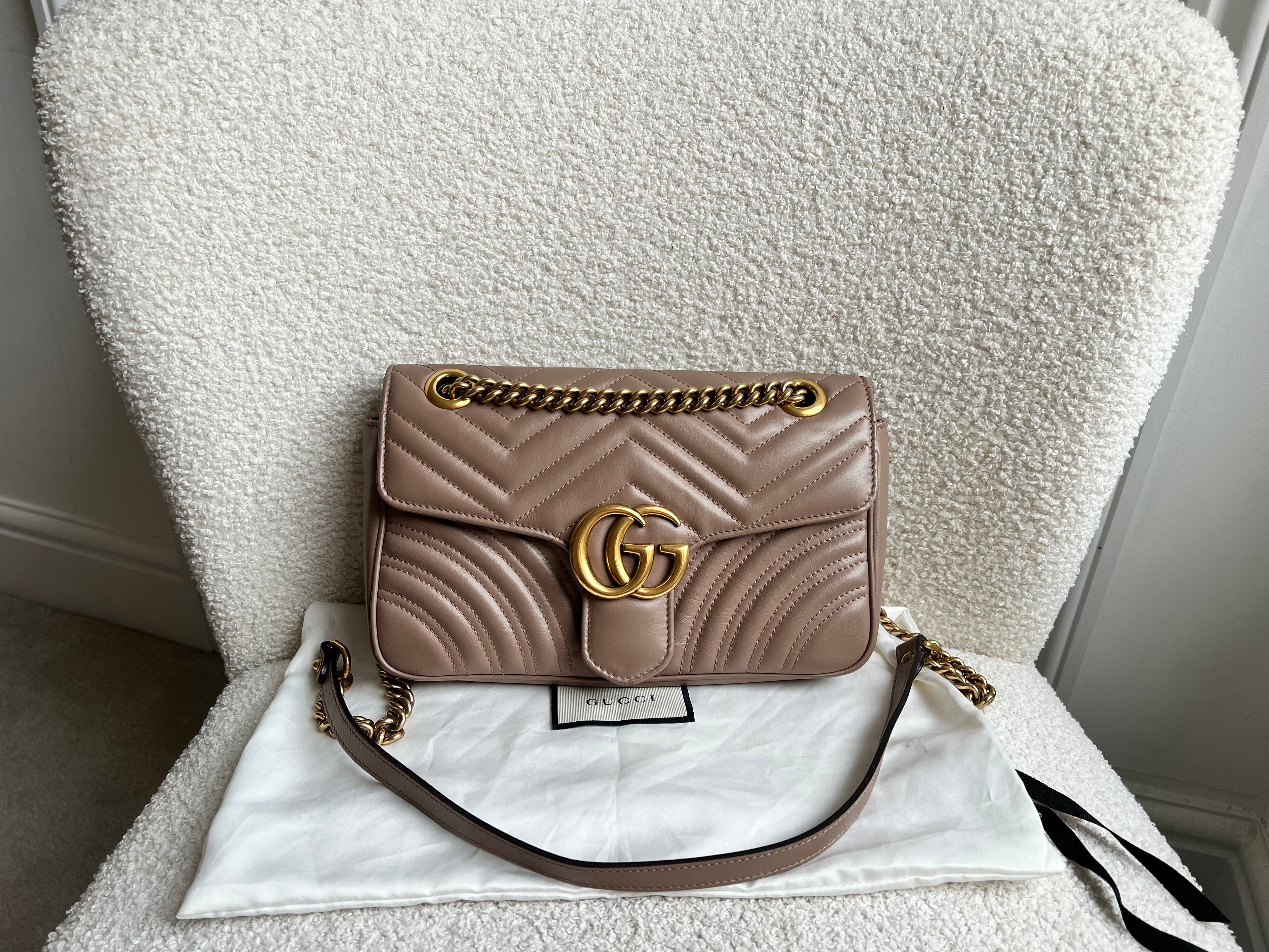 Gucci GG Dusty Pink Marmont Small Shoulder Bag (RRP £2070)
