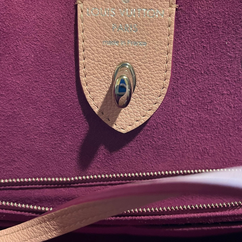 LOUIS VUITTON LockMe Cabas Pink Perforated Leather Monogram Flower Tote Bag