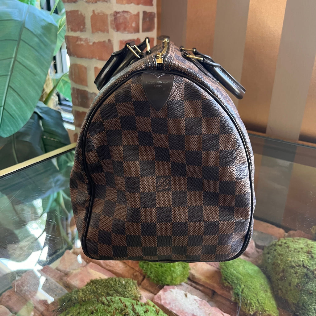 LOUIS VUITTON Damier Ebene Speedy 30 Satchel