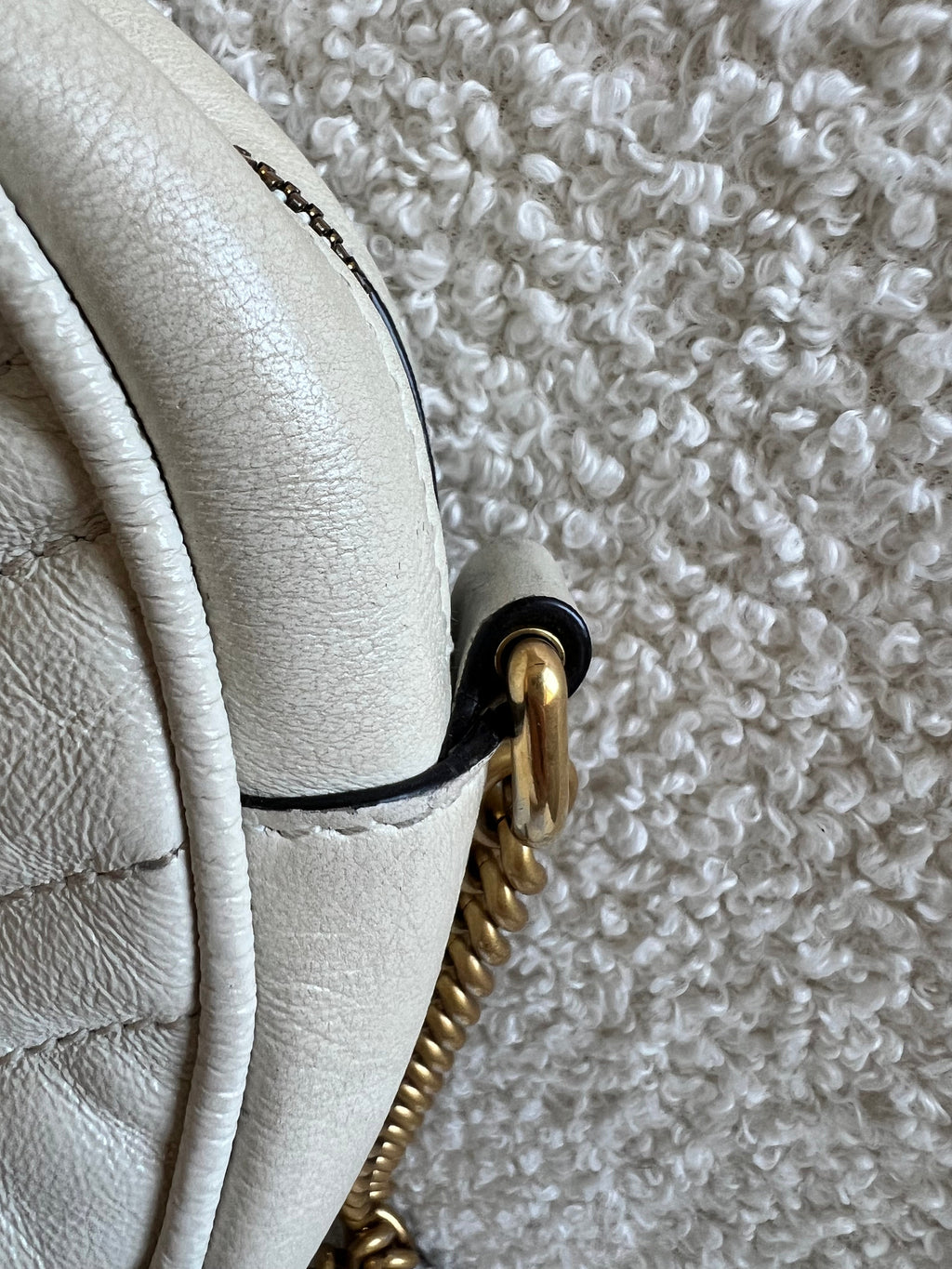 Gucci GG Round White Marmont Small Shoulder Bag (RRP £1,090)