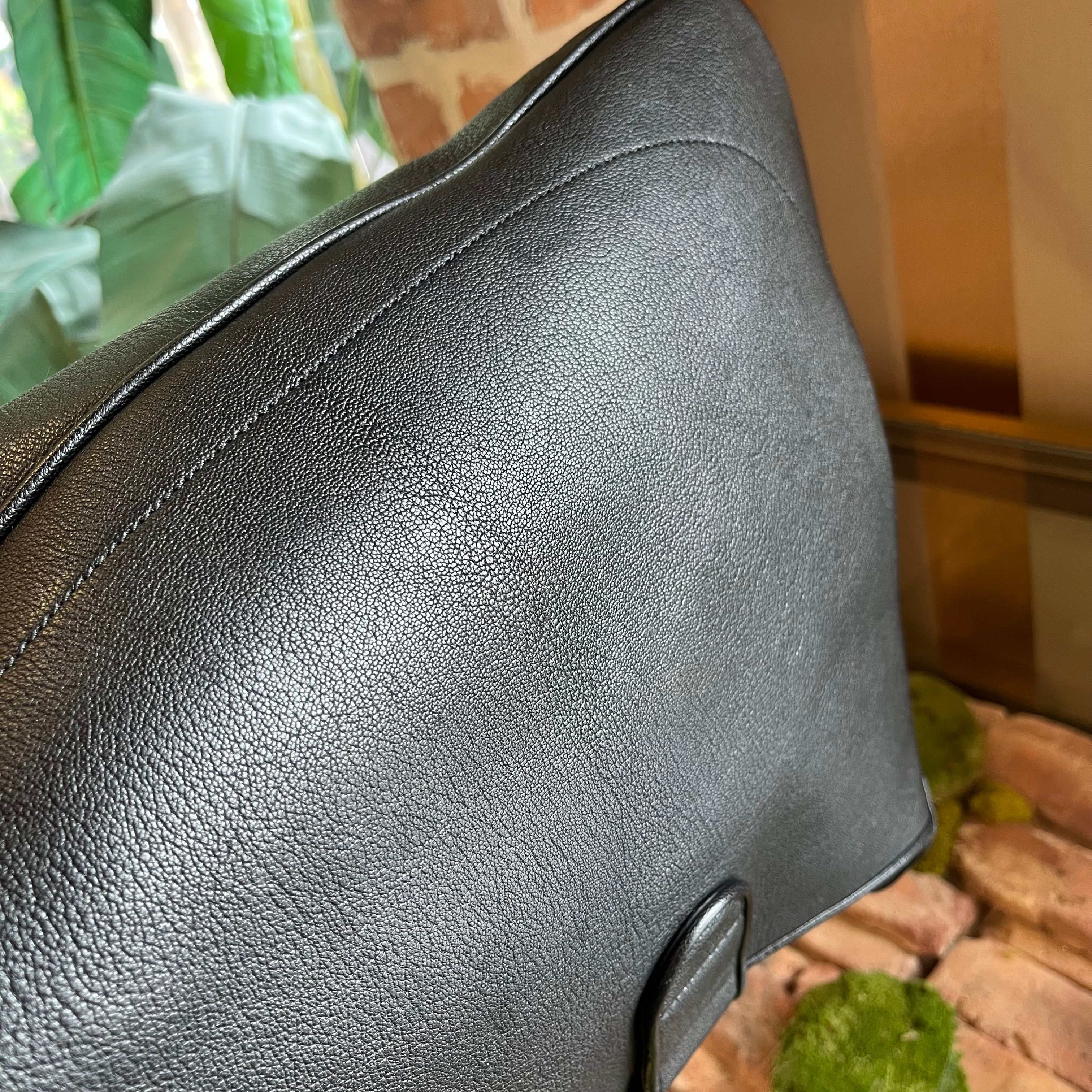 GUCCI Aphrodite Black Leather Hobo Bag