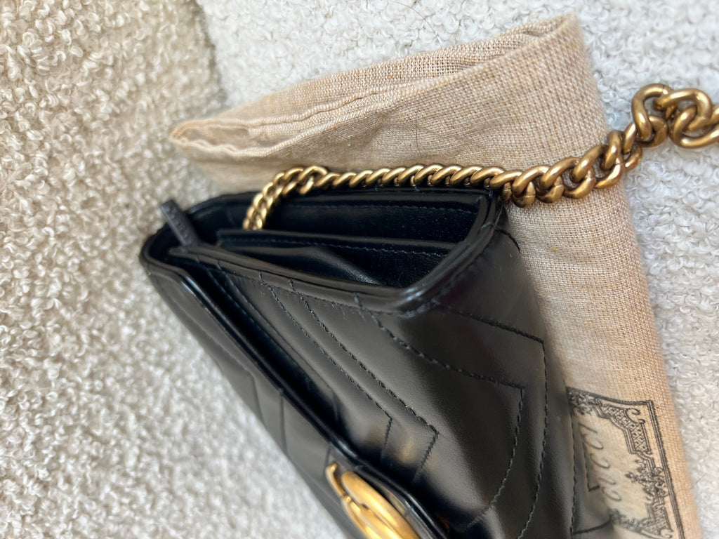 Gucci Black GG Marmont Matelasse Mini Bag (RRP £1440)