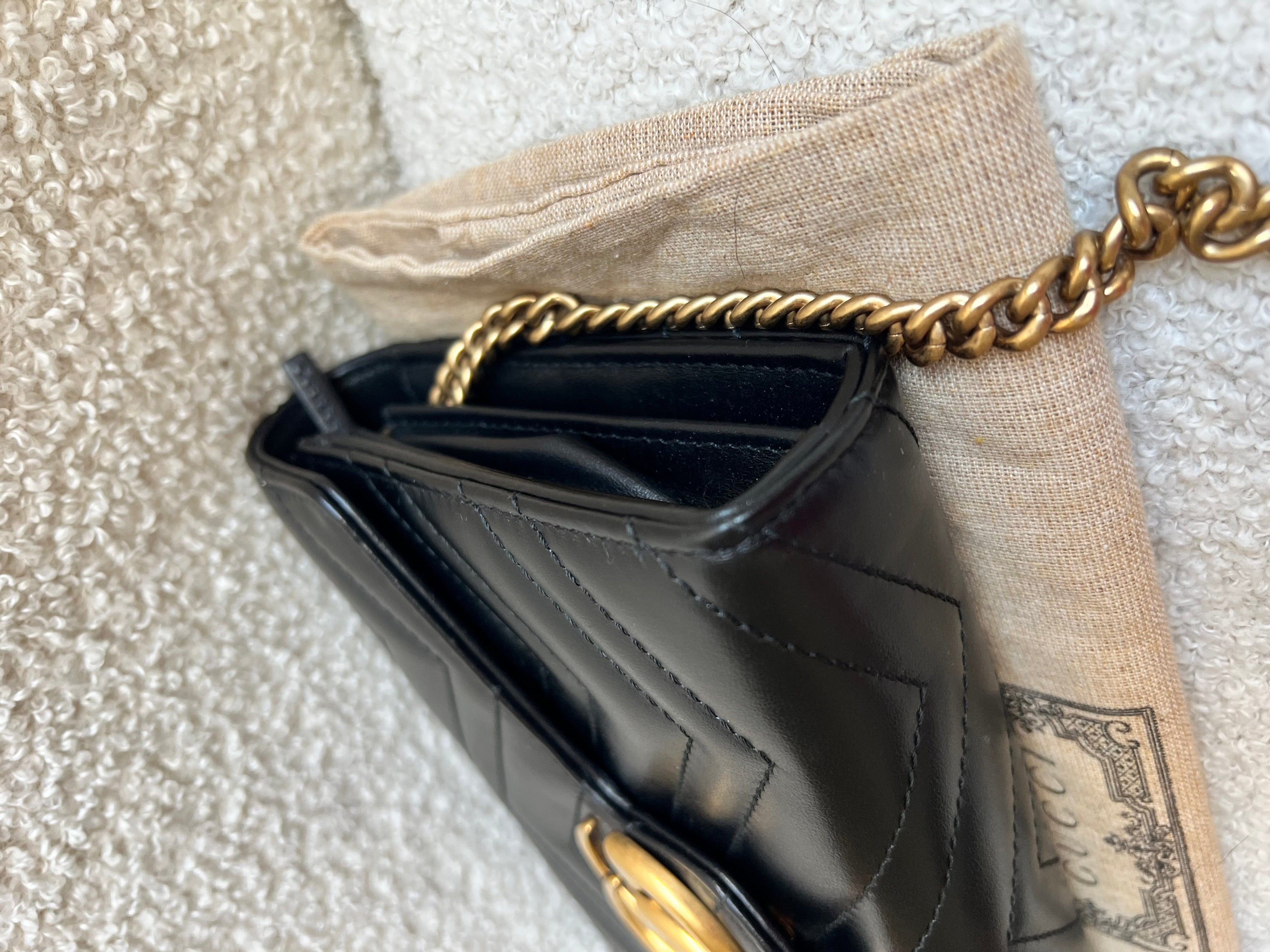 Gucci Black GG Marmont Matelasse Mini Bag (RRP £1440)