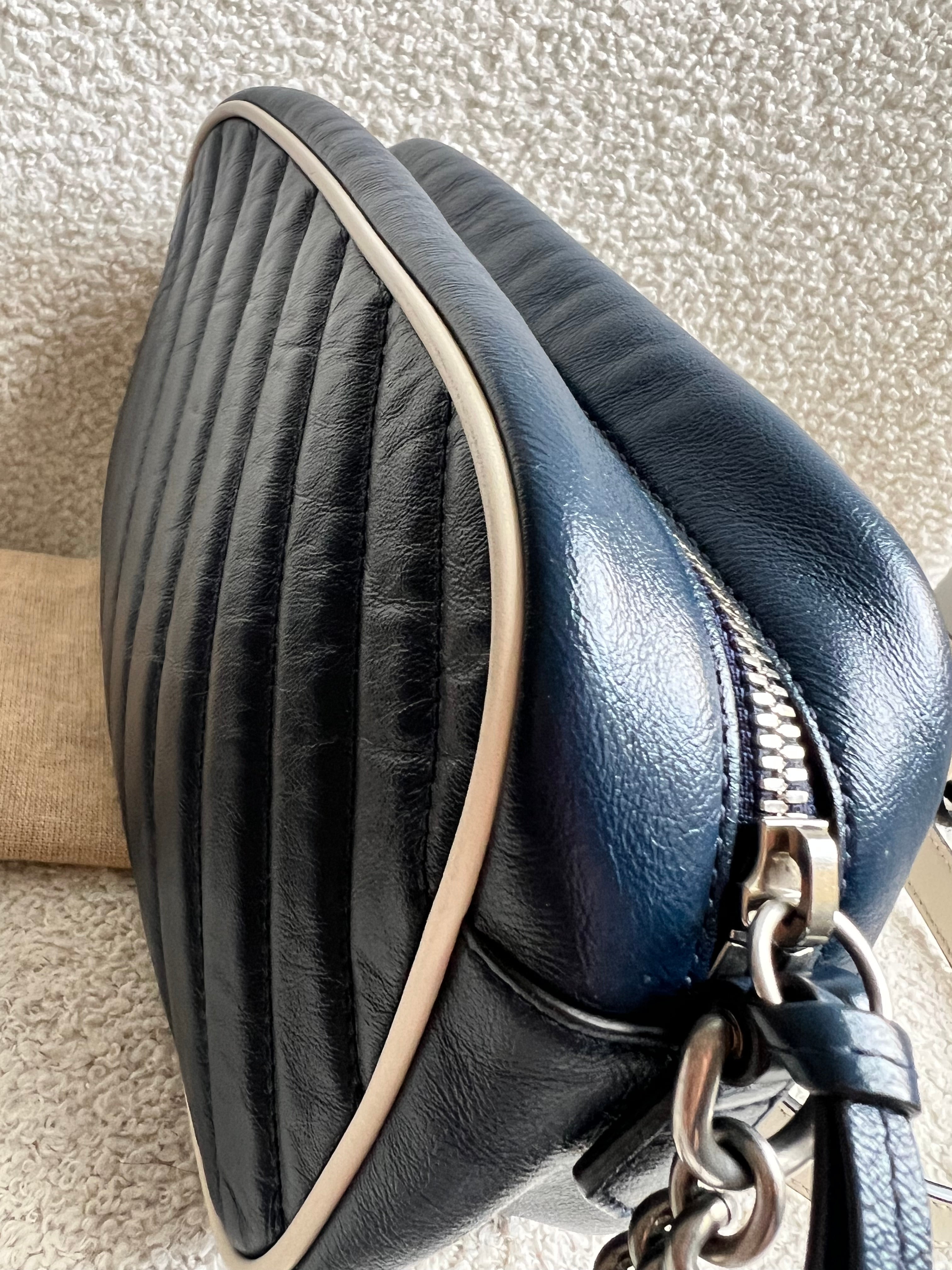 Gucci Torchon GG Navy Marmont Small Shoulder Bag