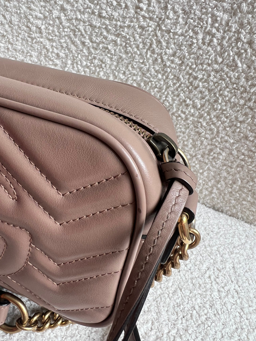 Gucci GG Dusty Pink Marmont Mini Shoulder Bag (RRP £1,360)