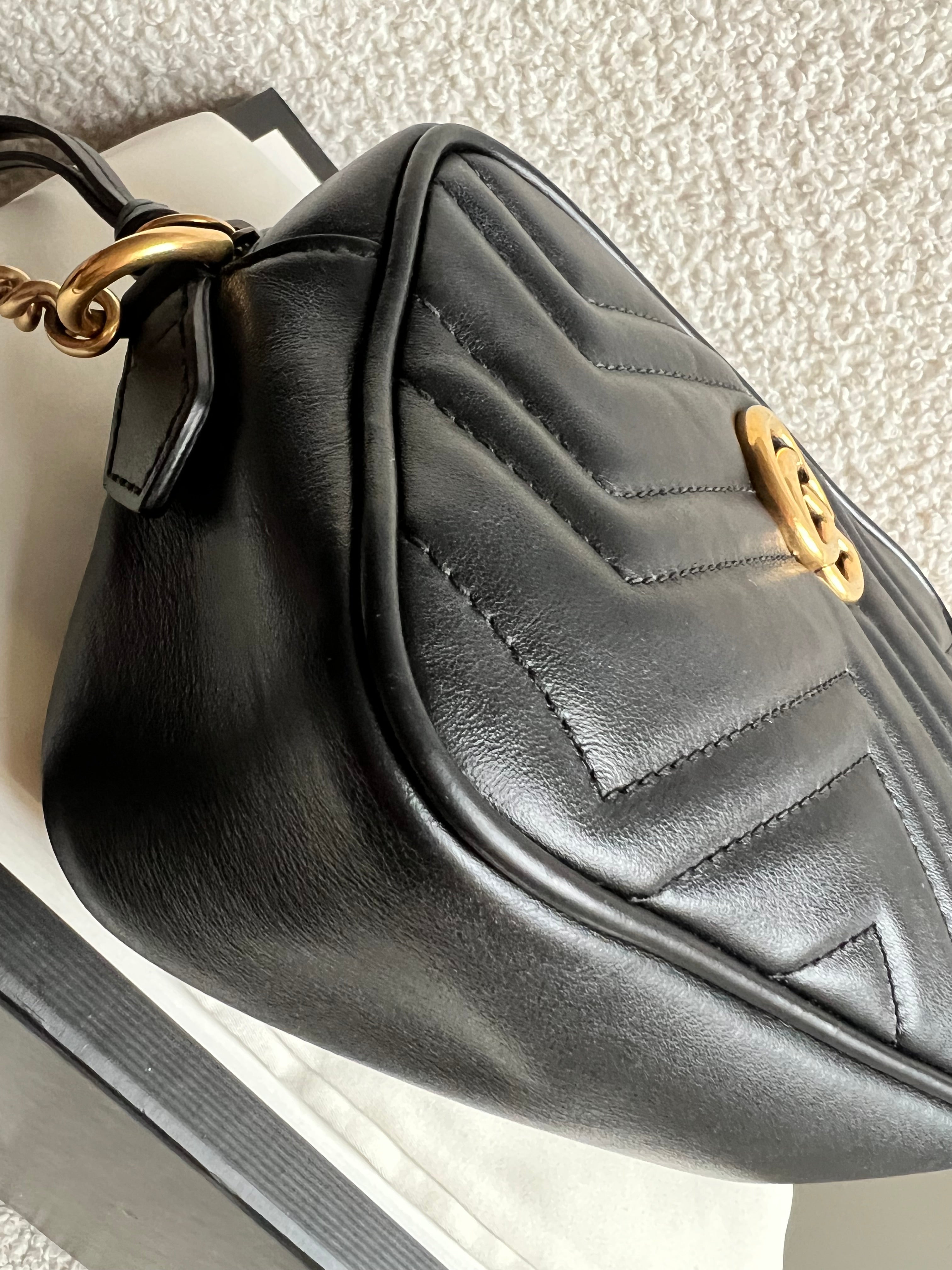 Gucci GG Black Marmont Mini Shoulder Bag (RRP £1,360)