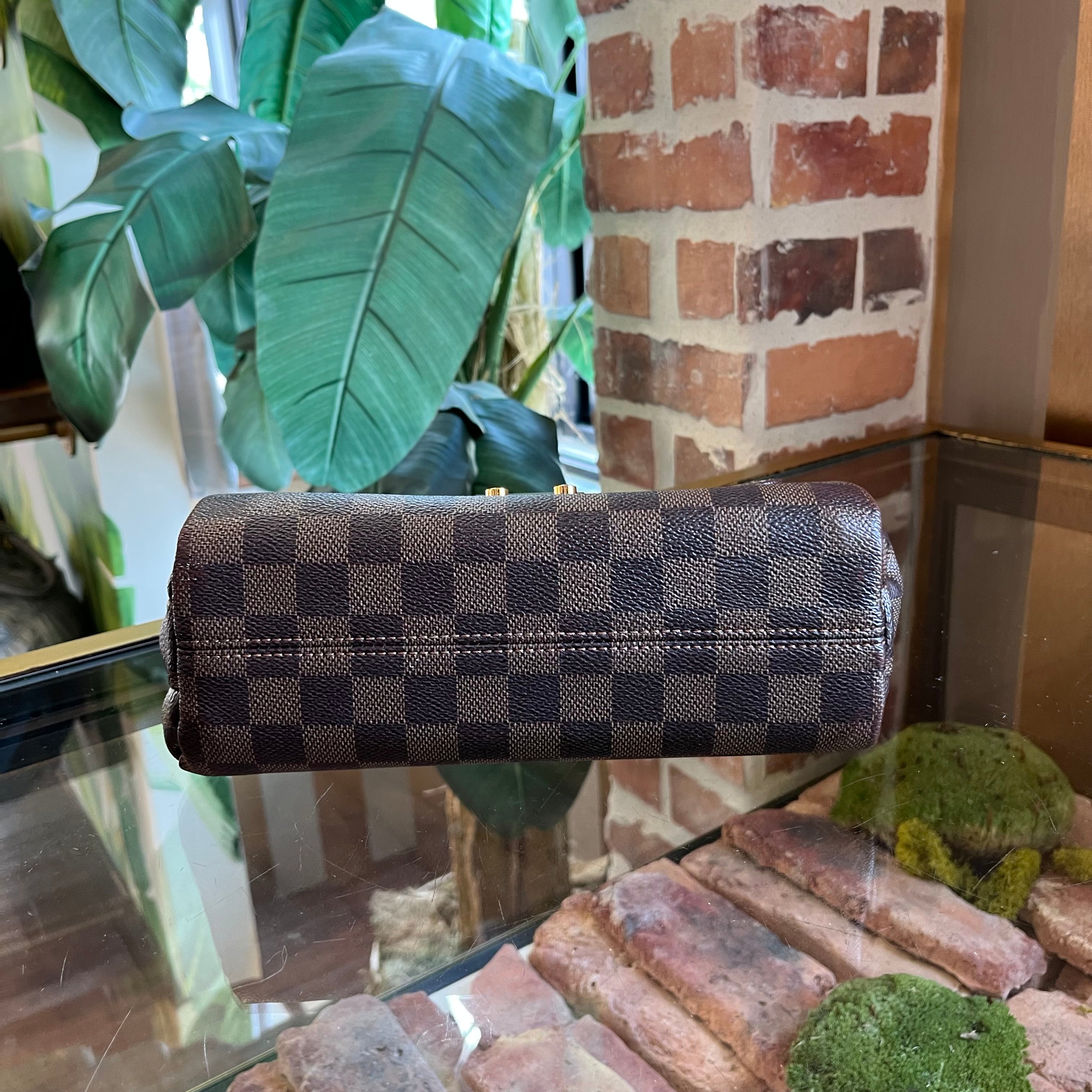LOUIS VUITTON Croisette Brown Damier Ebene Top Handle Bag