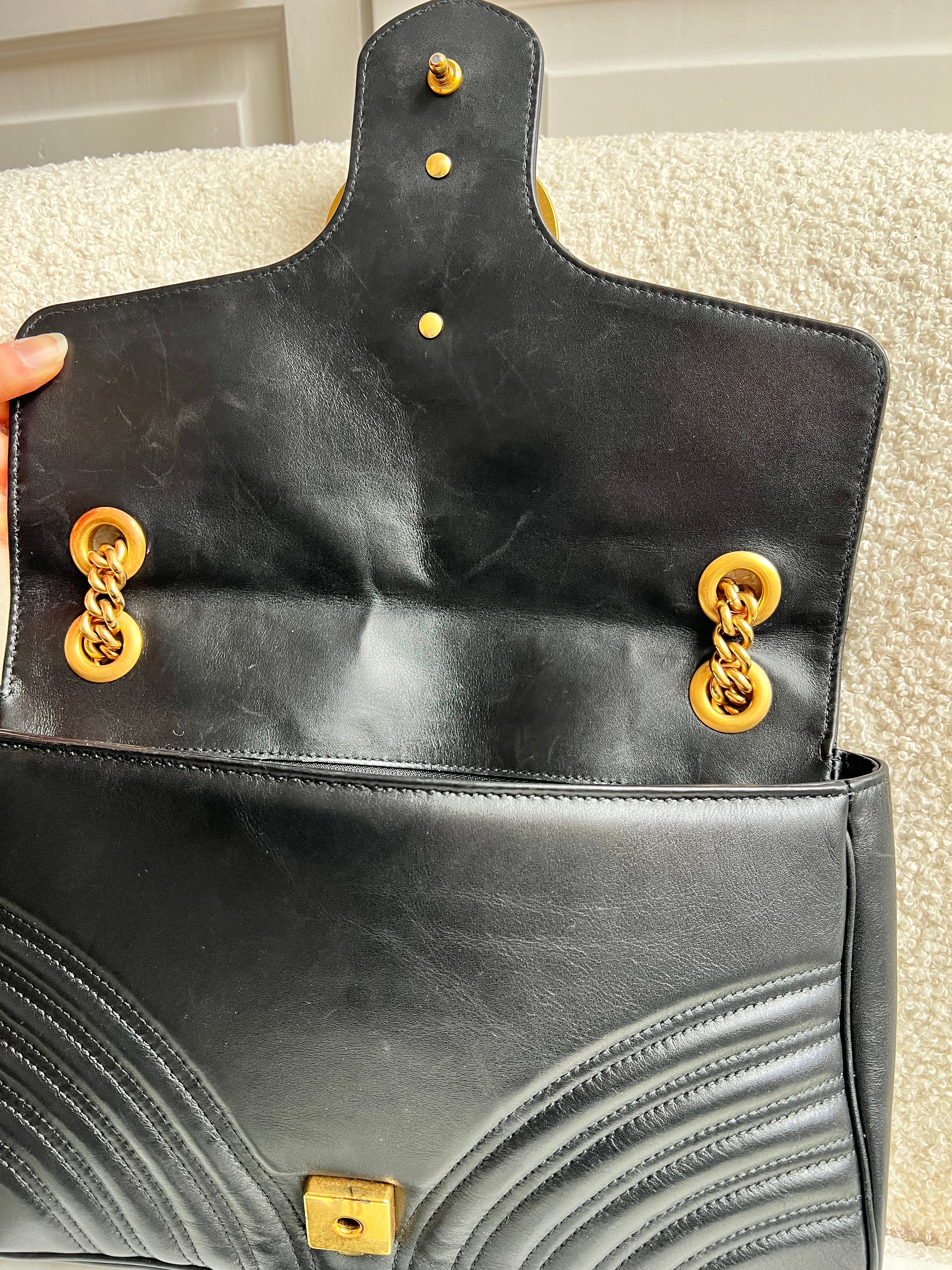 Gucci GG Black Marmont Medium Shoulder Bag (RRP £2,340)