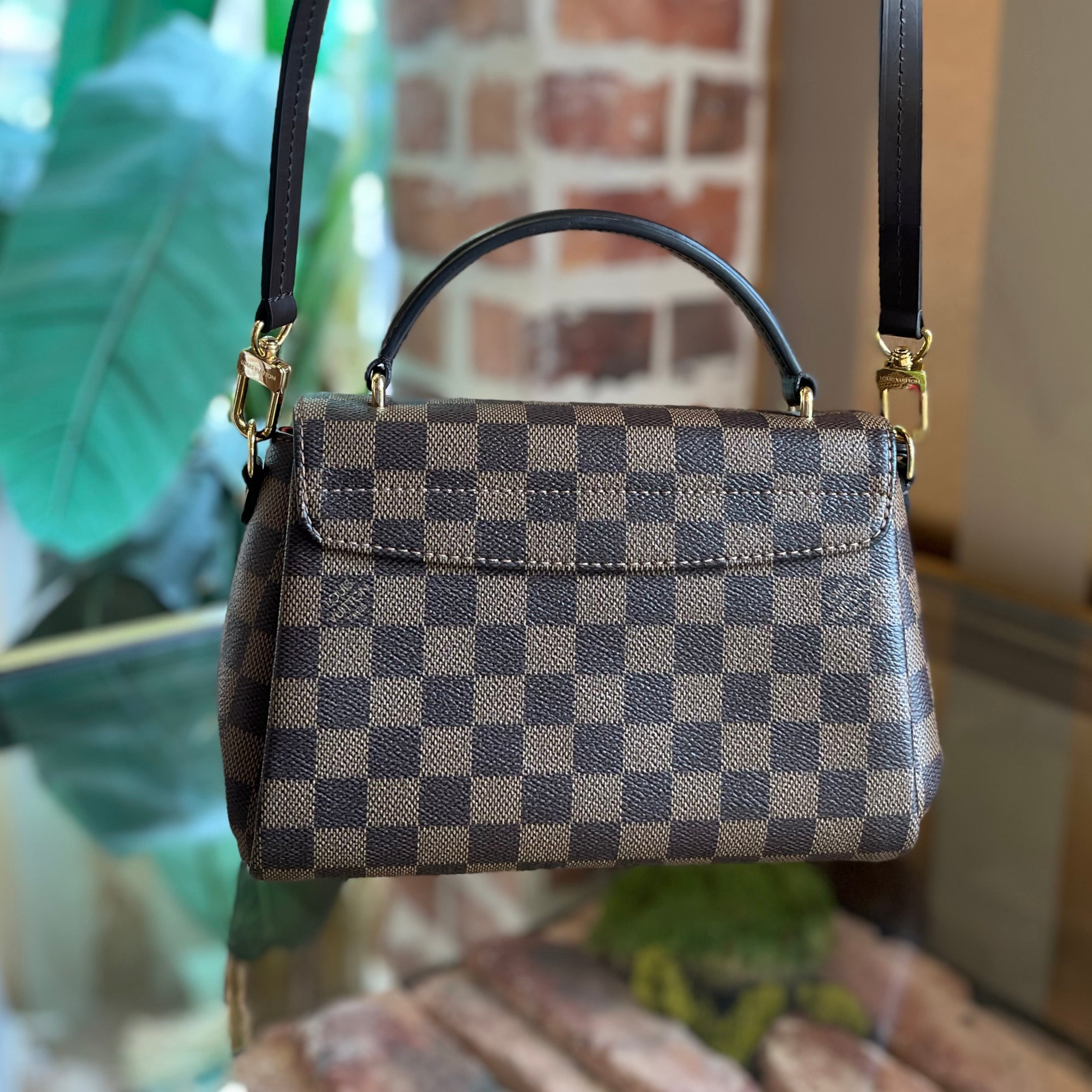 LOUIS VUITTON Croisette Damier Ebene Top Handle Bag