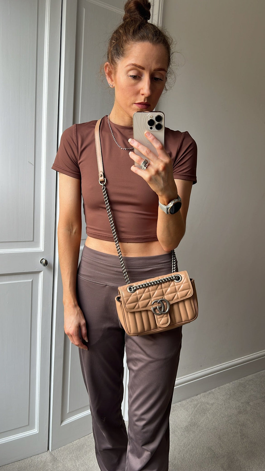 Gucci GG Beige Aria Marmont Mini Shoulder Bag (RRP £1800)