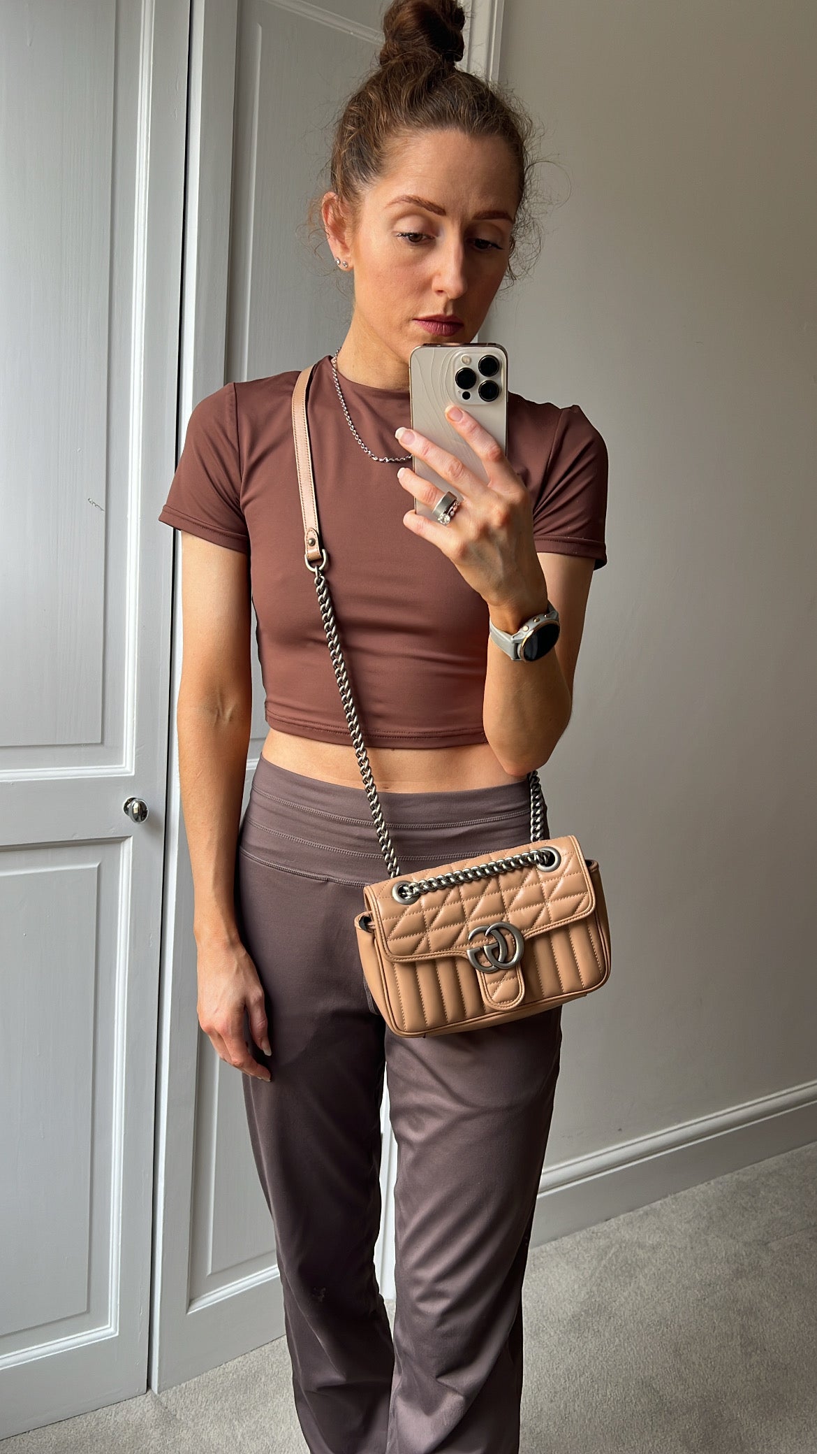 Gucci GG Beige Aria Marmont Mini Shoulder Bag (RRP £1800)