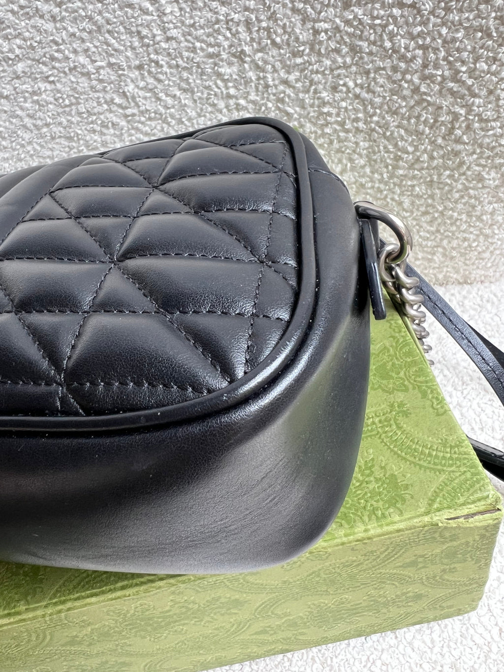 Gucci Aria GG Black Marmont Small Shoulder Bag (RRP £1440)