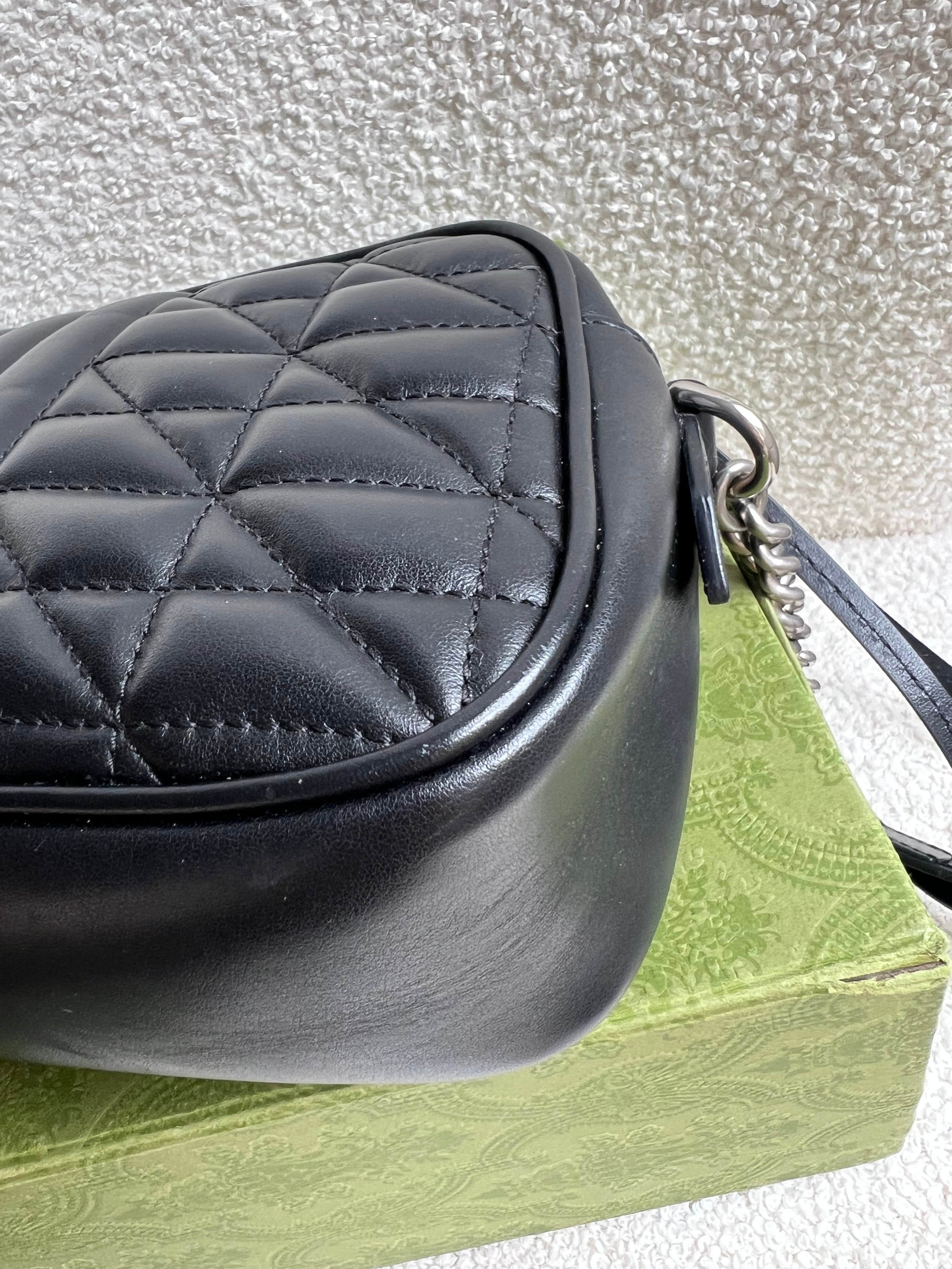 Gucci Aria GG Black Marmont Small Shoulder Bag (RRP £1440)