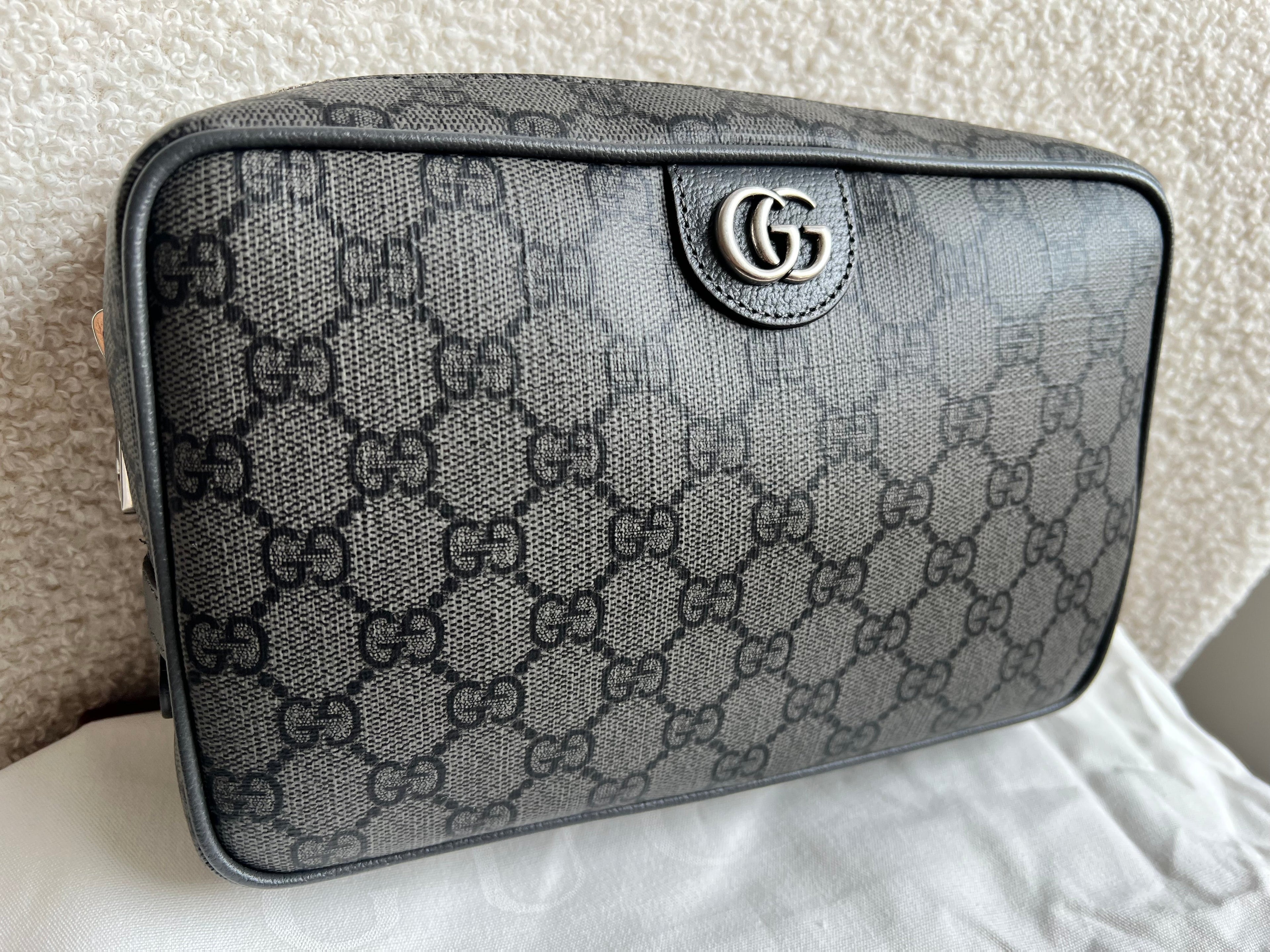 Gucci Grey / Black Supreme Toiletries Bag (RRP £575)