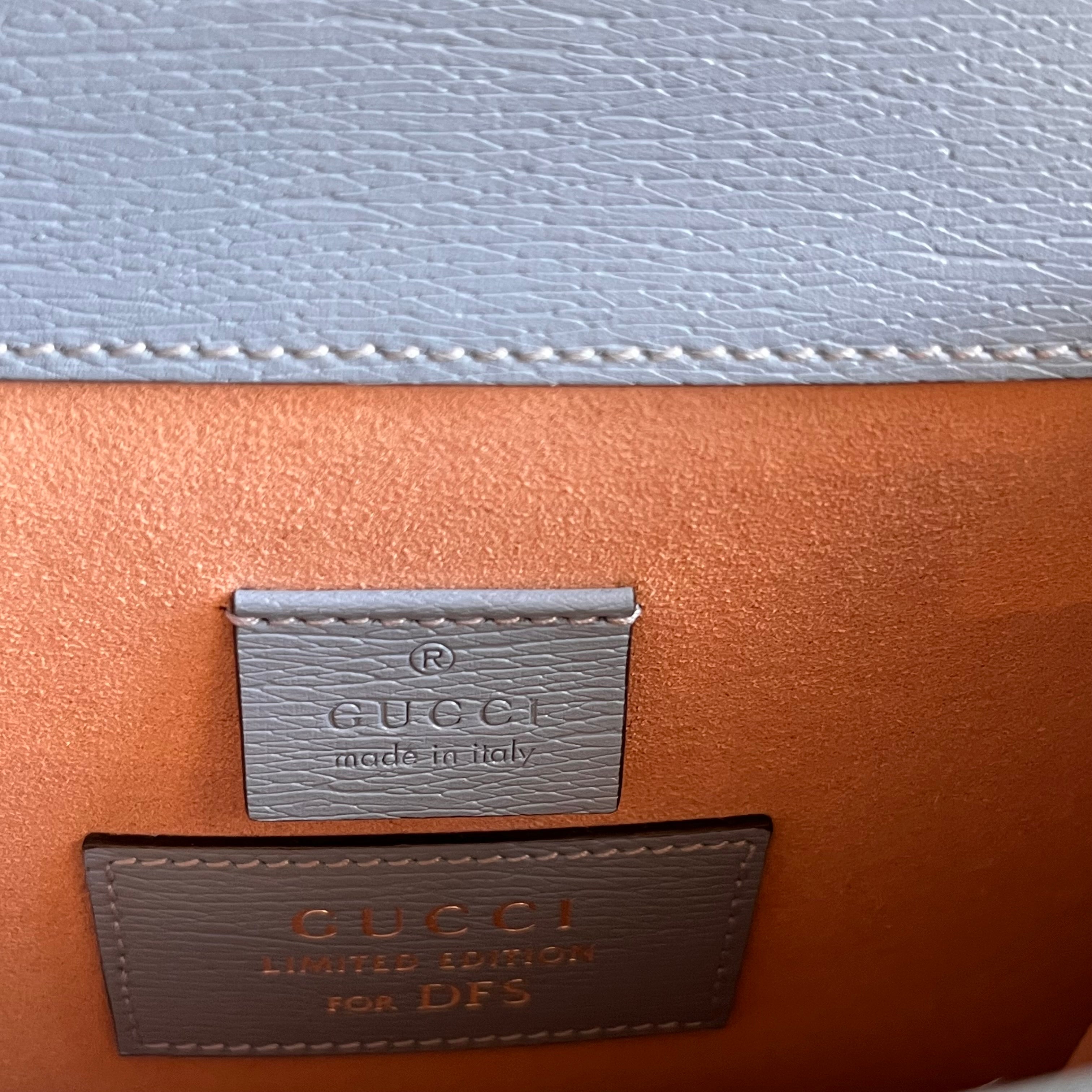 GUCCI Dionysus Mini Valentine's Day Exclusive Blue Calfskin Shoulder Bag