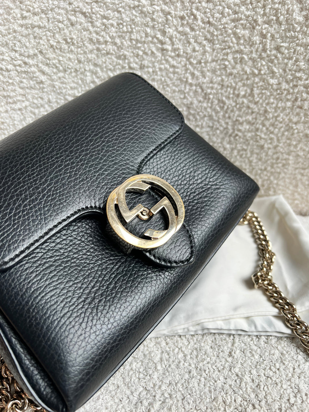 Gucci Interlocking GG Black Small Cross Body Bag