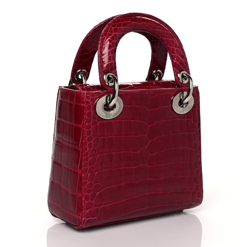 CHRISTIAN DIOR ALLIGATOR MINI LADY DIOR BAG